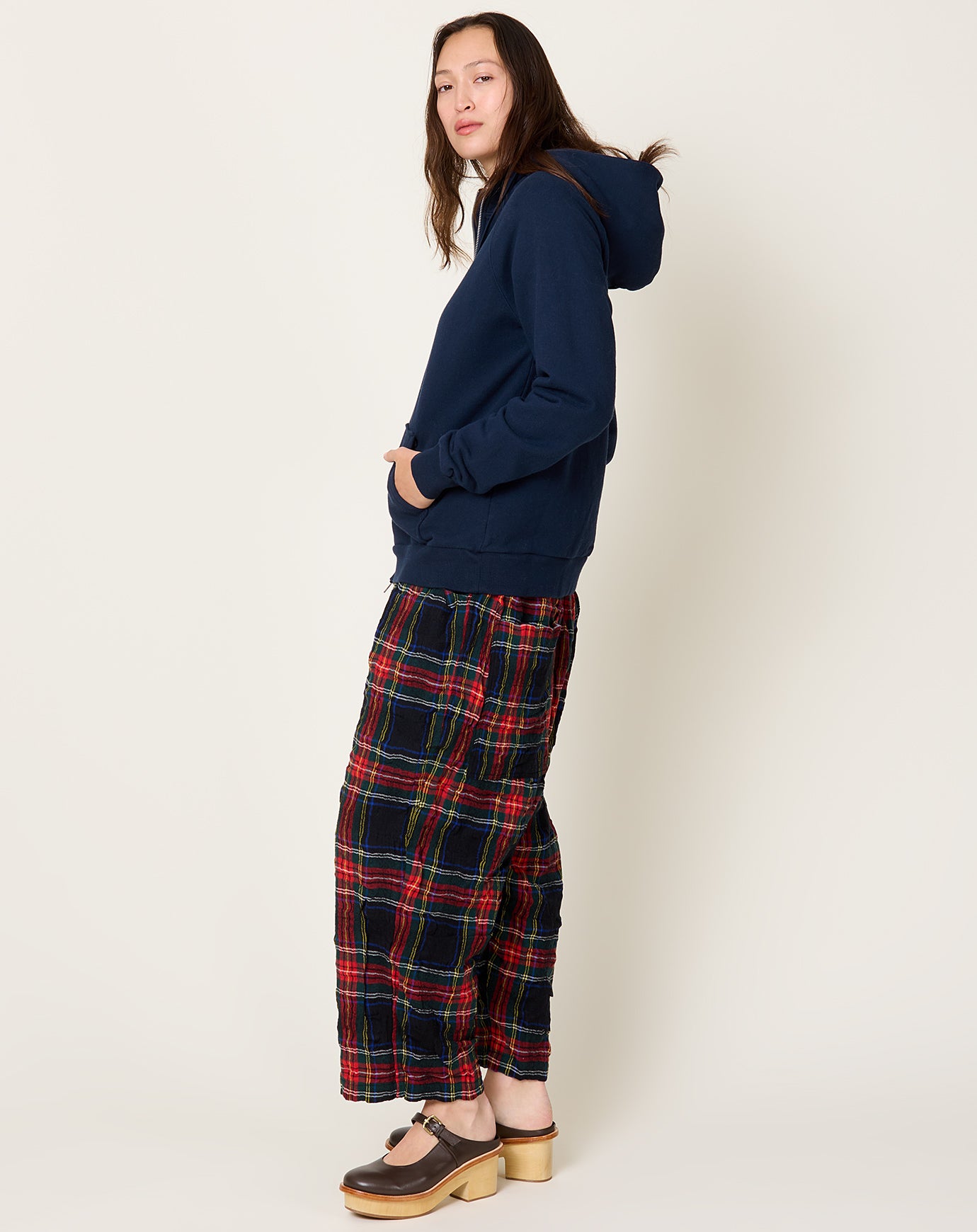 Ichi Antiquités French Terry Hoodie in Navy