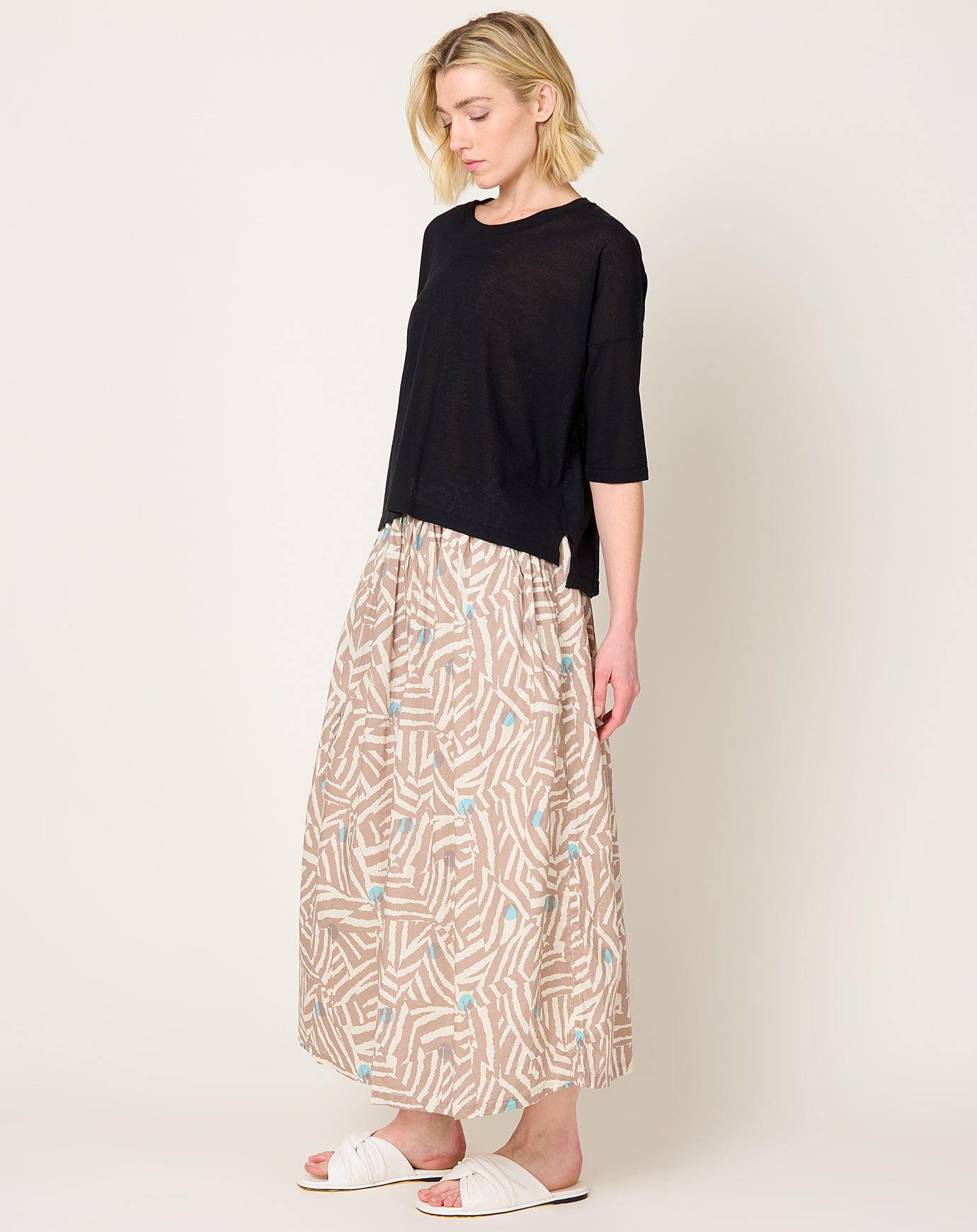 Ichi Antiquités Liberty Skirt in Zebra Dot