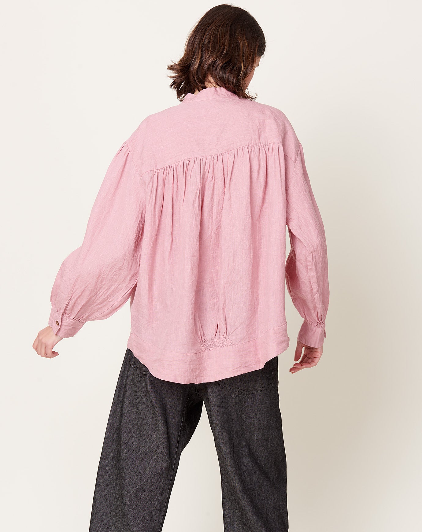 Ichi Antiquités Linen Shirt in Pink