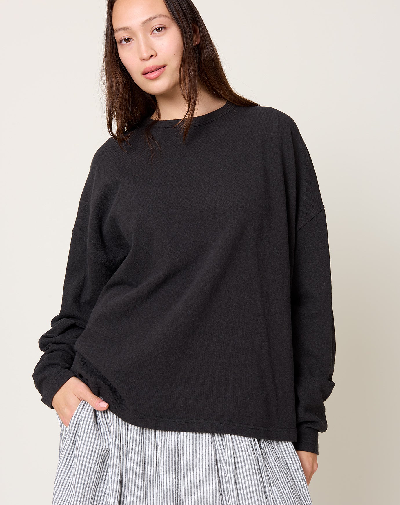 Ichi Antiquités Loose Pullover in Black