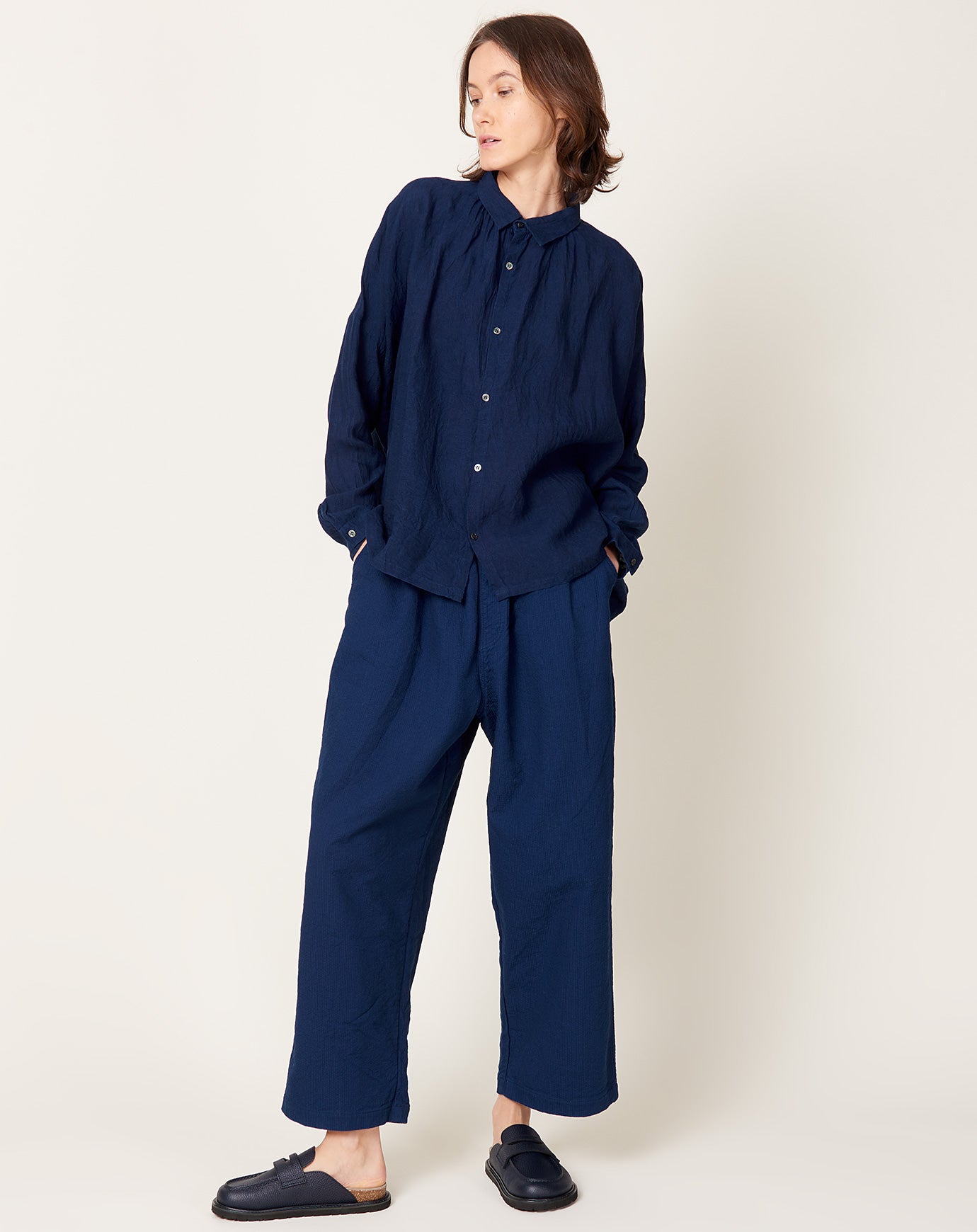 Ichi Antiquités SASHIKO INDIGO Pants