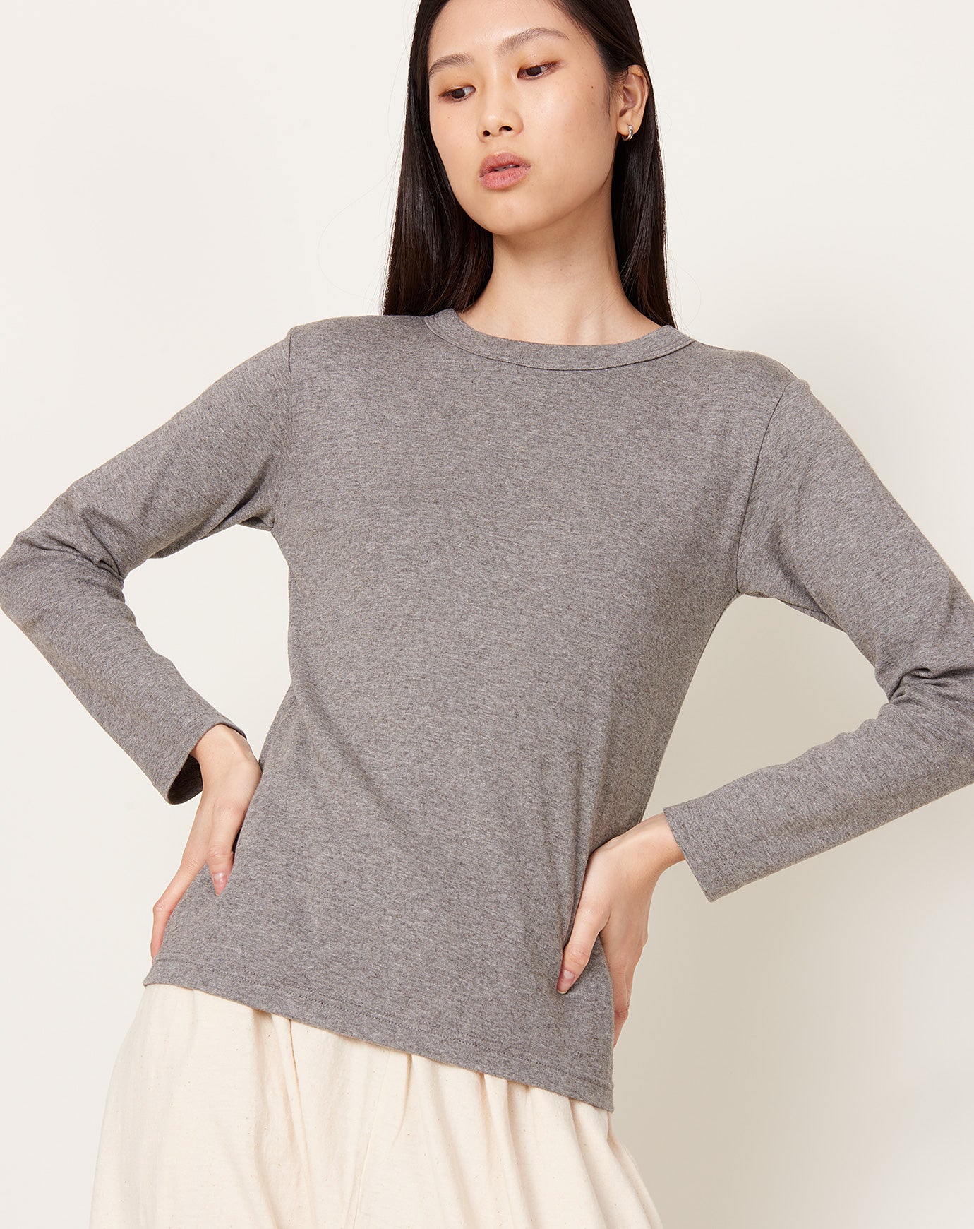 Ichi Antiquités YAK/C Pullover in Grey