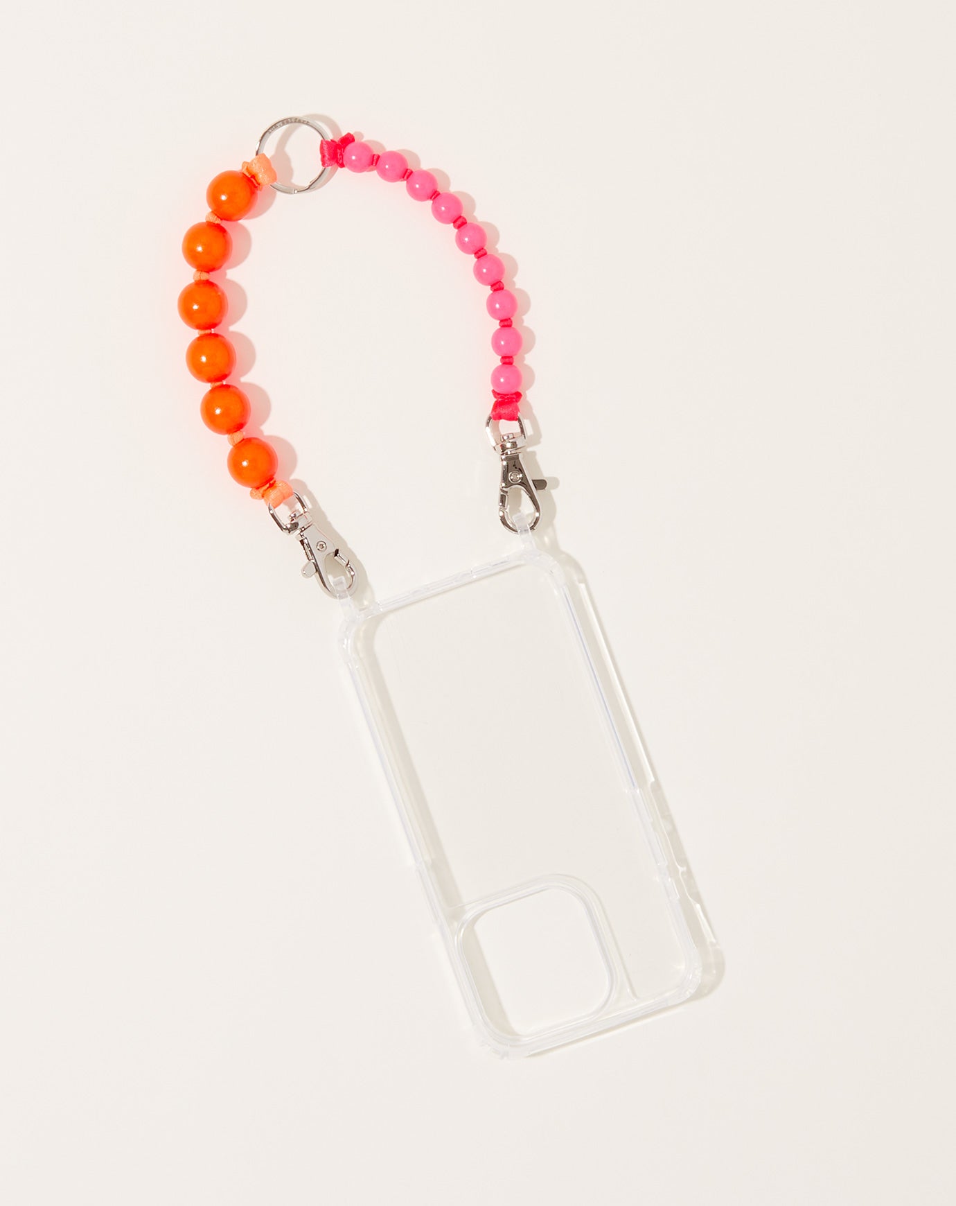 Ina Seifart Doppel Handykette Short iPhone Holder in Neon Orange and Neon Pink