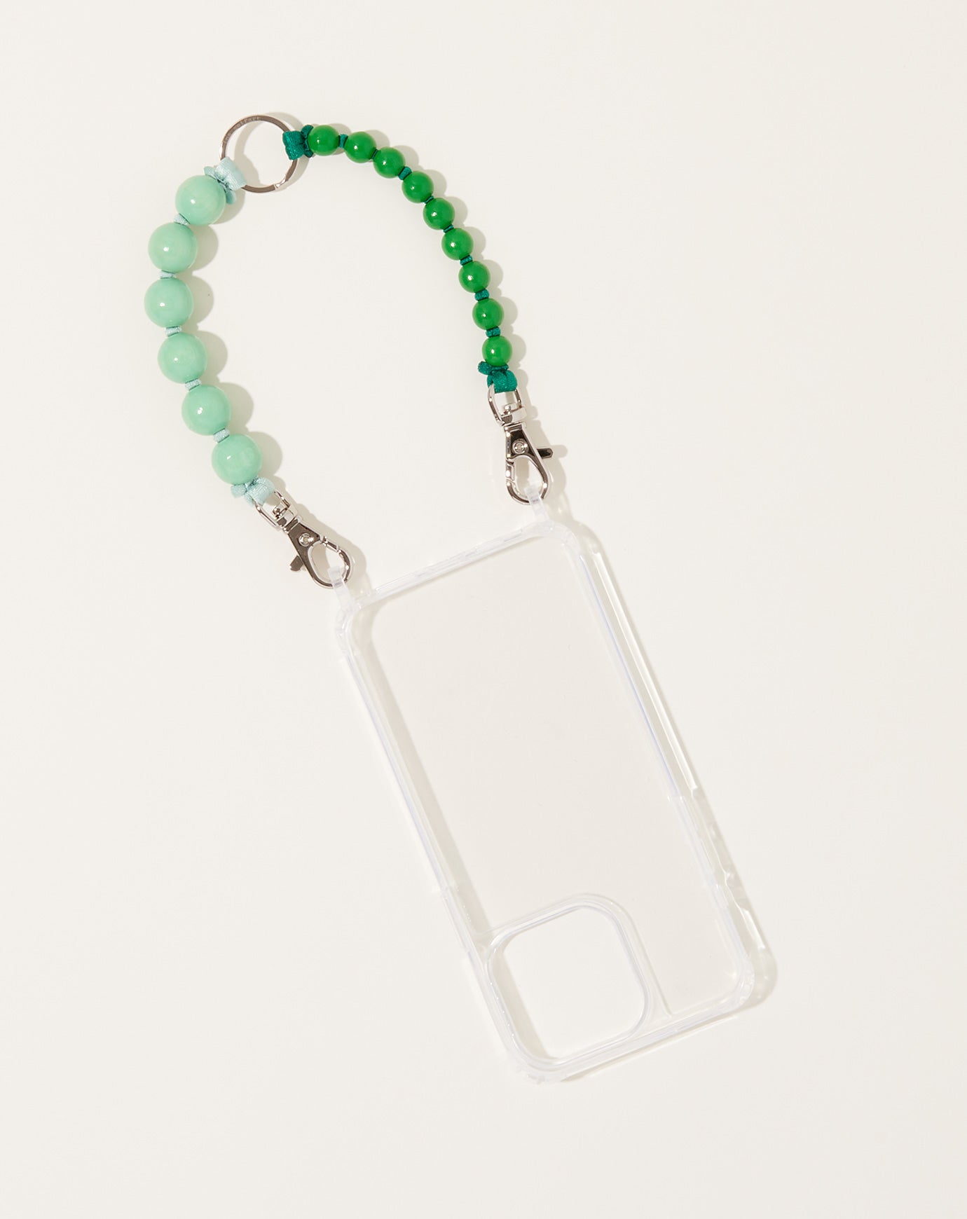 Ina Seifart Doppel Handykette Short iPhone Holder in Pastel Green and Green