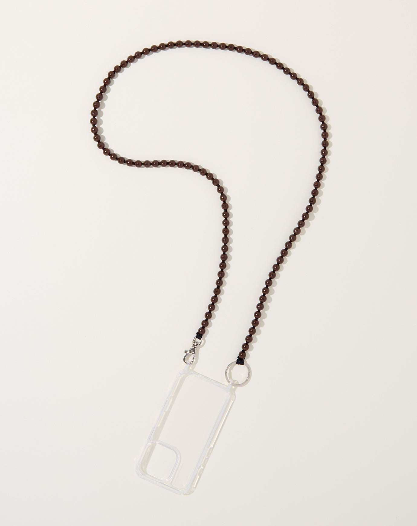 Ina Seifart Handykette iPhone Necklace in Brown on Black
