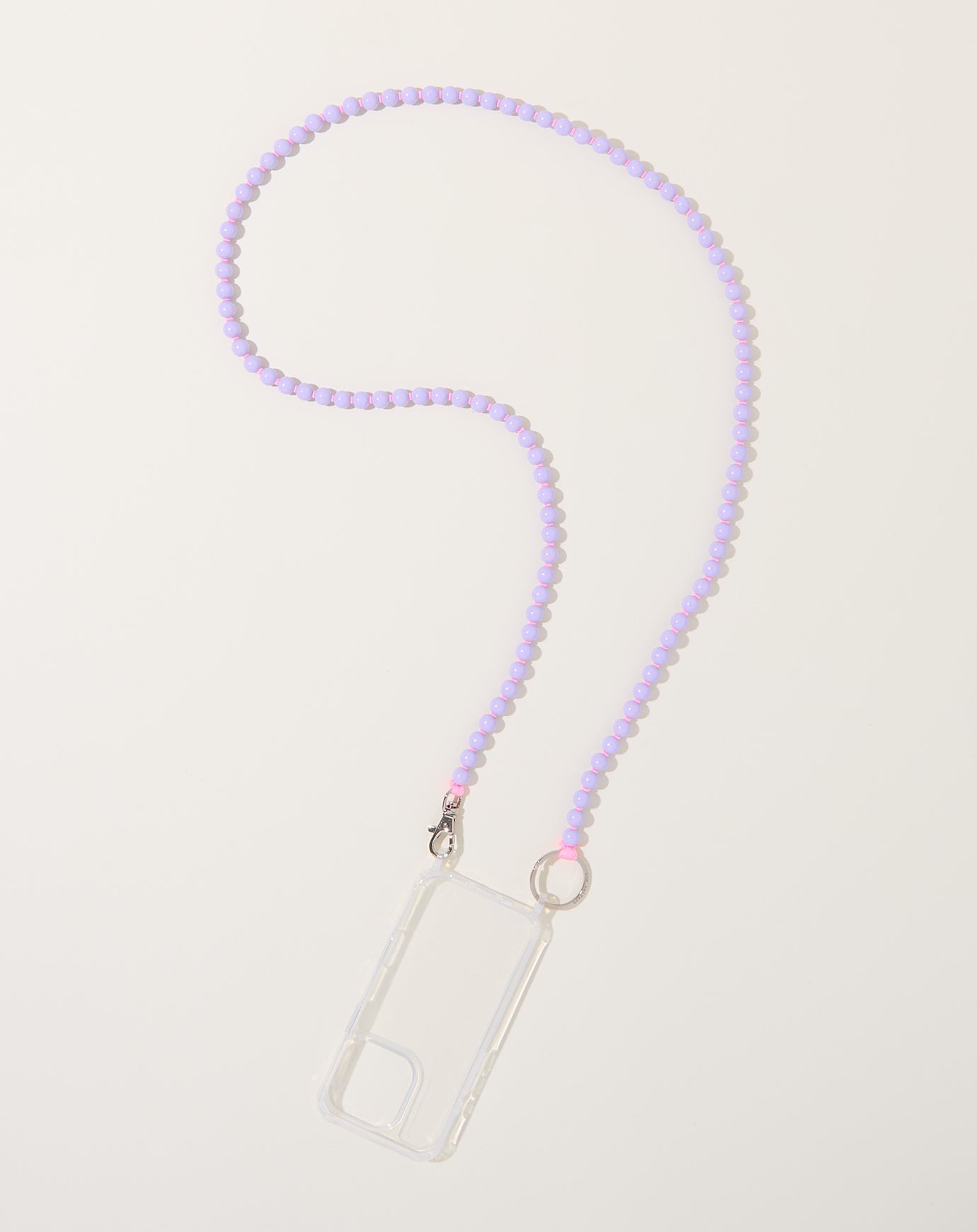 Ina Seifart Handykette iPhone Necklace in Lilac on Rose