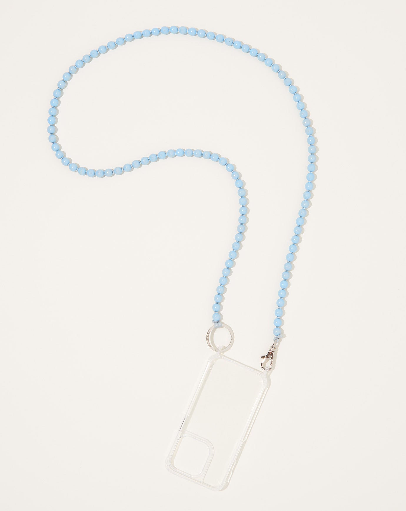 Ina Seifart Handykette iPhone Necklace in Pastel Blue on Light Grey