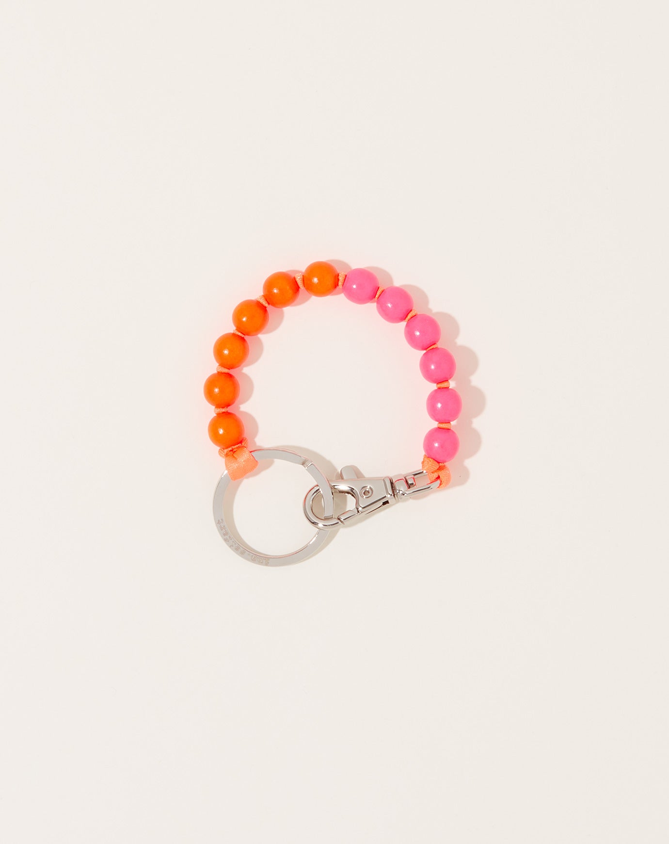 Ina Seifart Perlen Short Keyholder in Neon Orange and Neon Pink