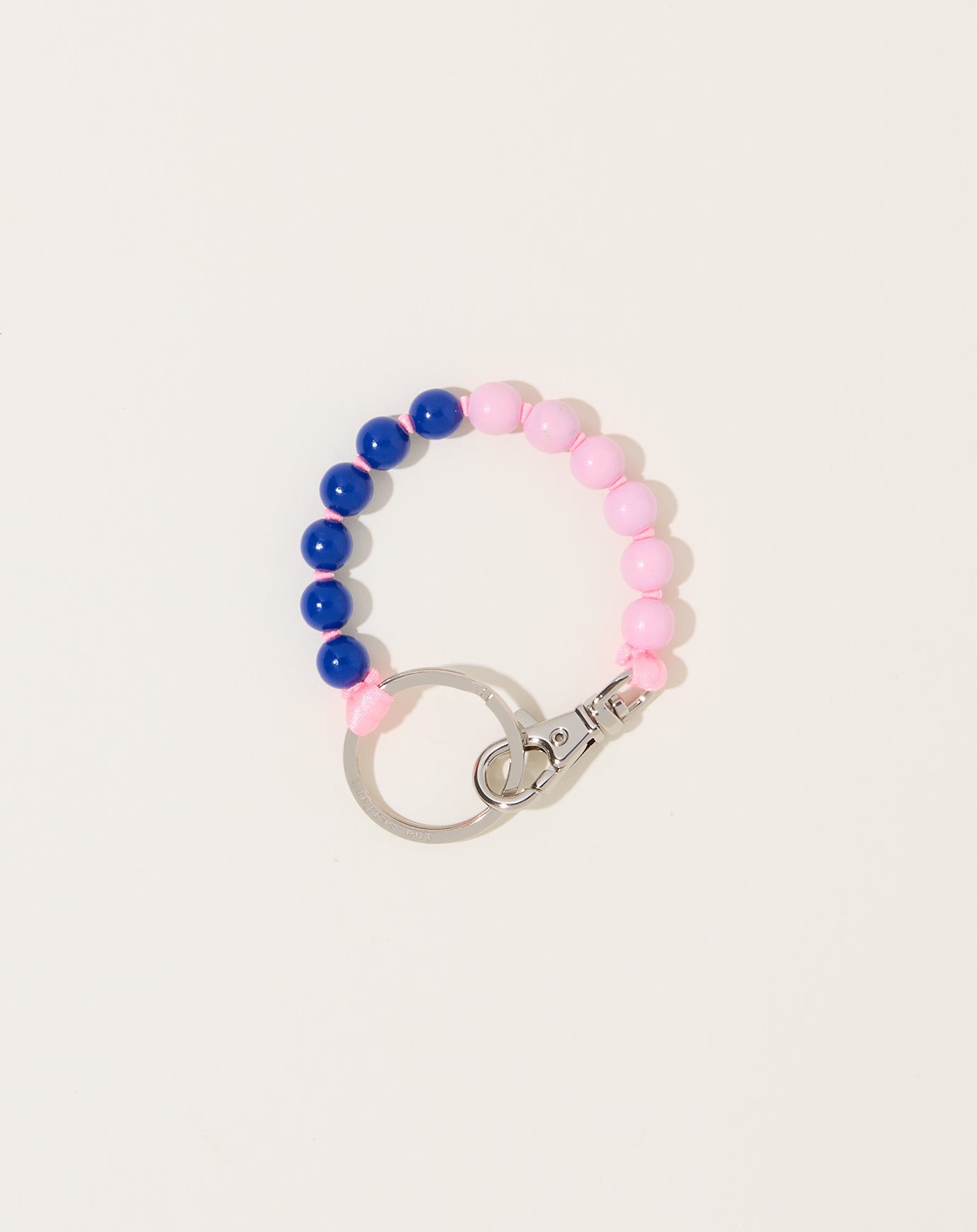 Ina Seifart Perlen Short Keyholder in Rose and Blue