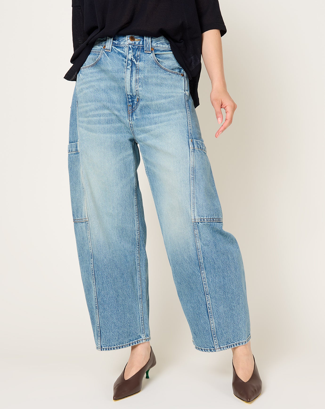 Jamie Haller Cropped Painter in Worn Indigo