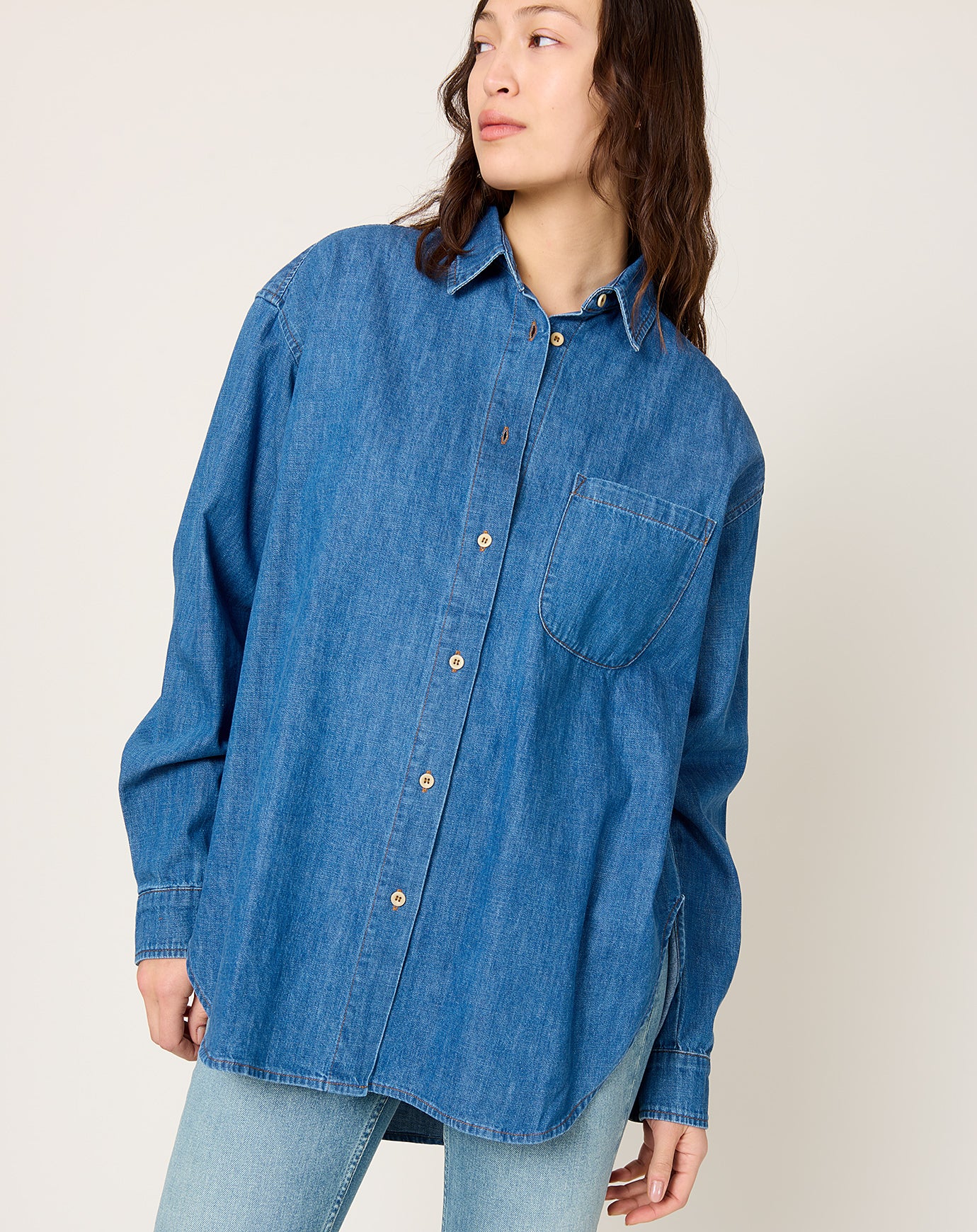 Jamie Haller Essential Shirt in Farrah Indigo