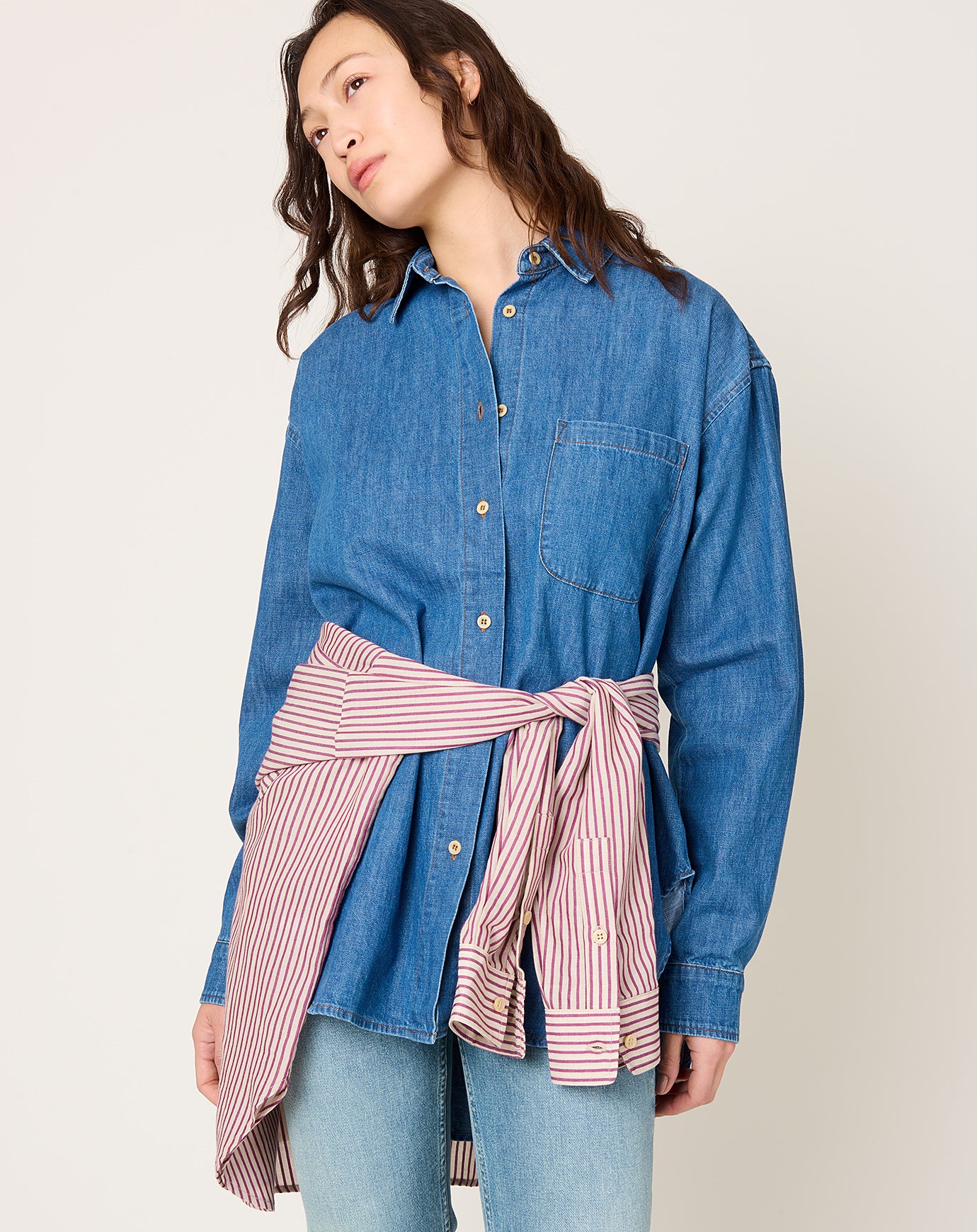 Jamie Haller Essential Shirt in Farrah Indigo