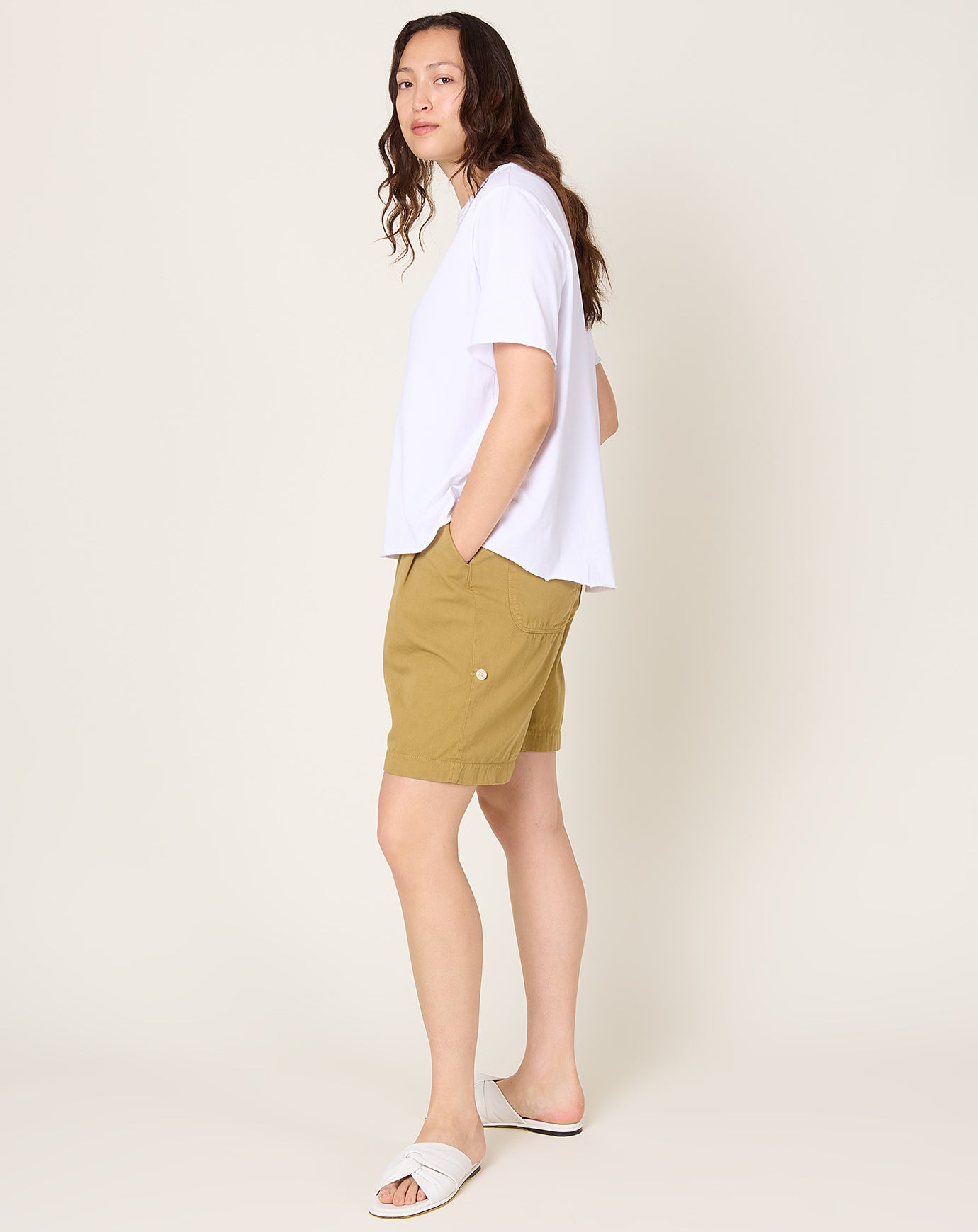 Jamie Haller Pleat Short in Tan