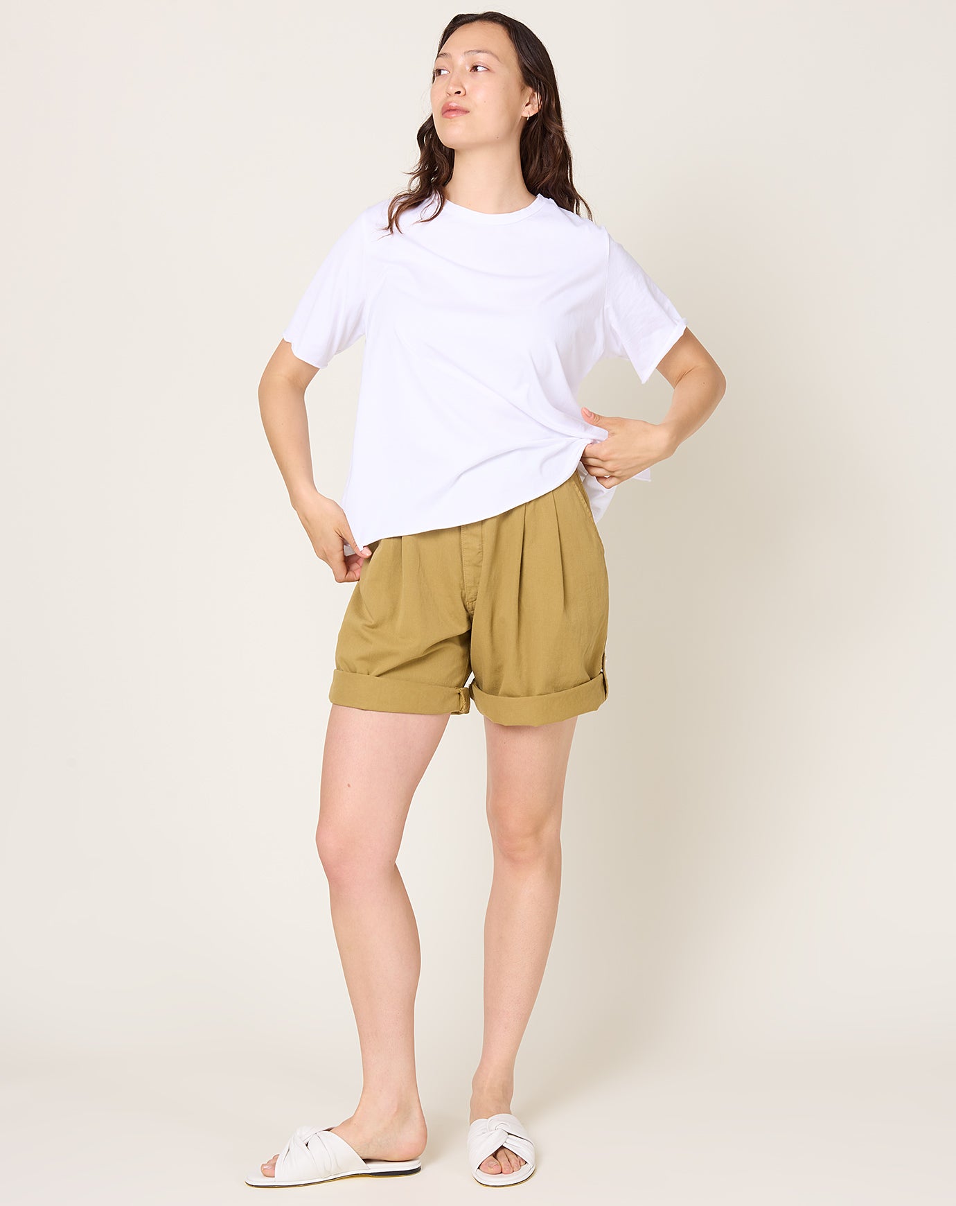 Jamie Haller Pleat Short in Tan