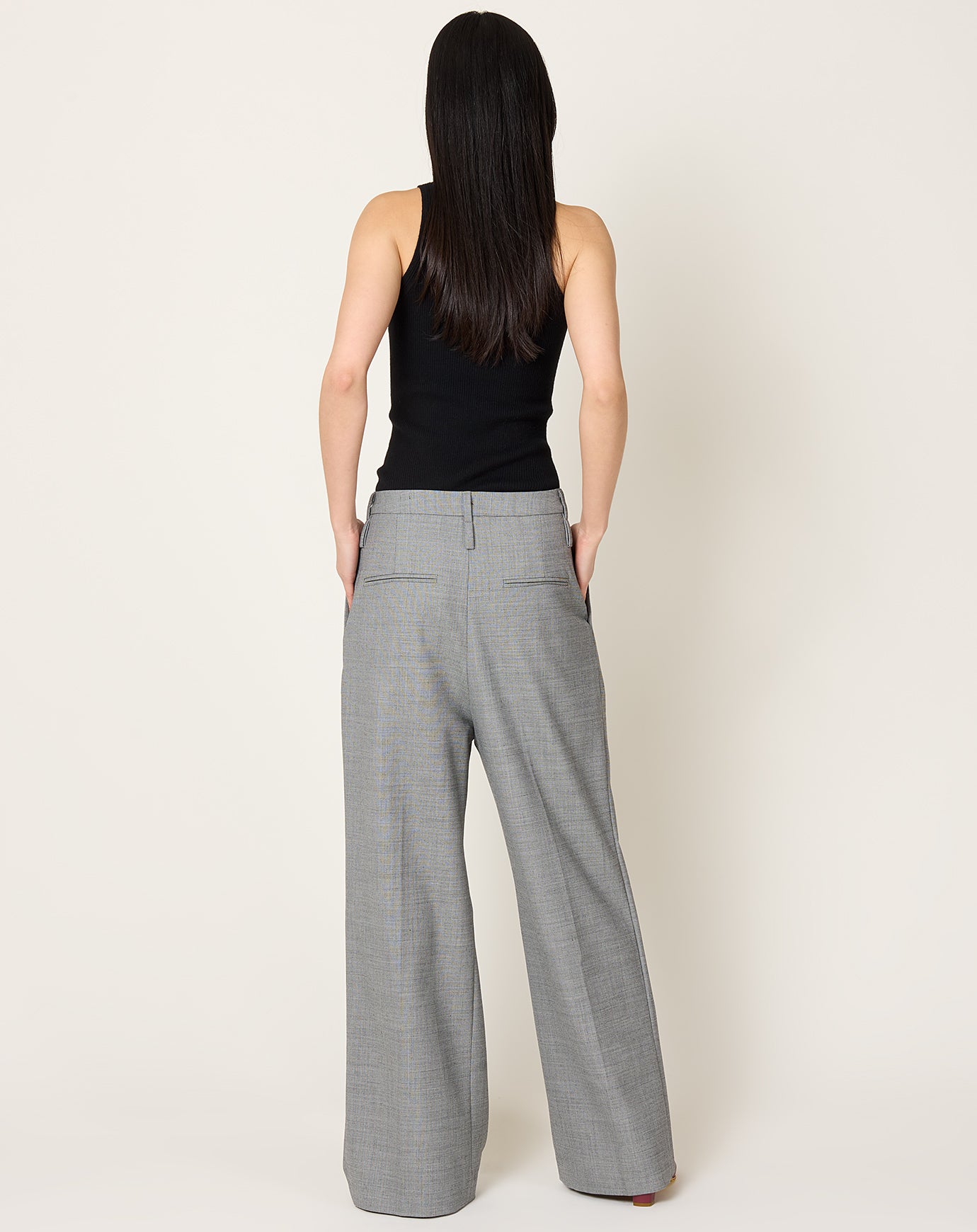 Jamie Haller Tripple Pleat Trouser in Pepper