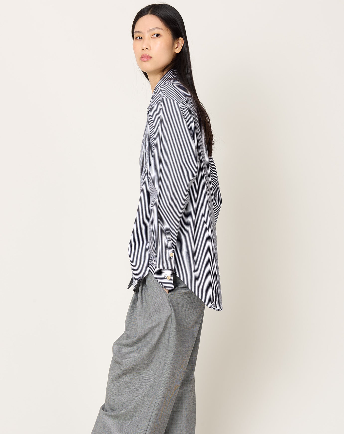 Jamie Haller Weekend Shirt in Black Stripe