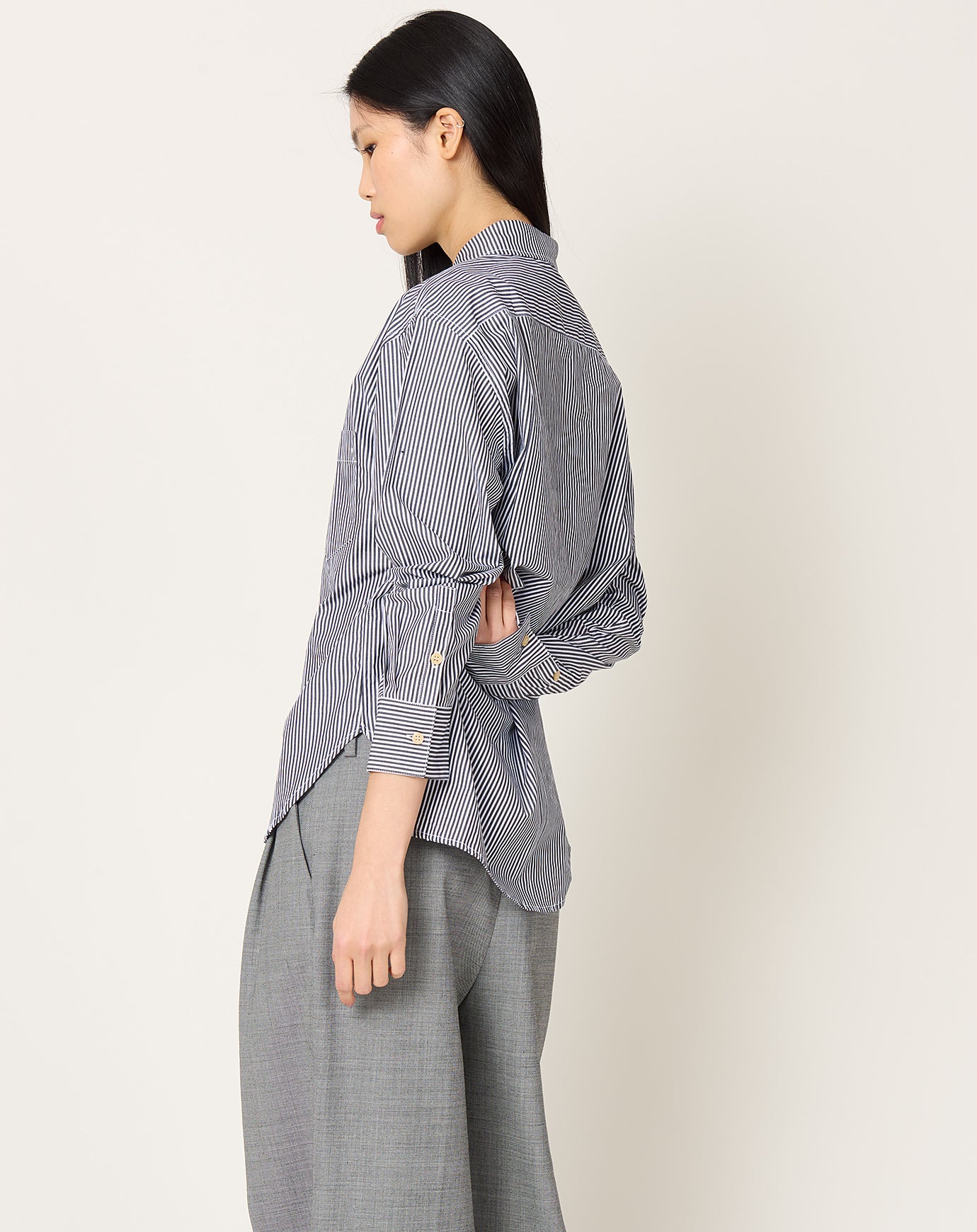 Jamie Haller Weekend Shirt in Black Stripe