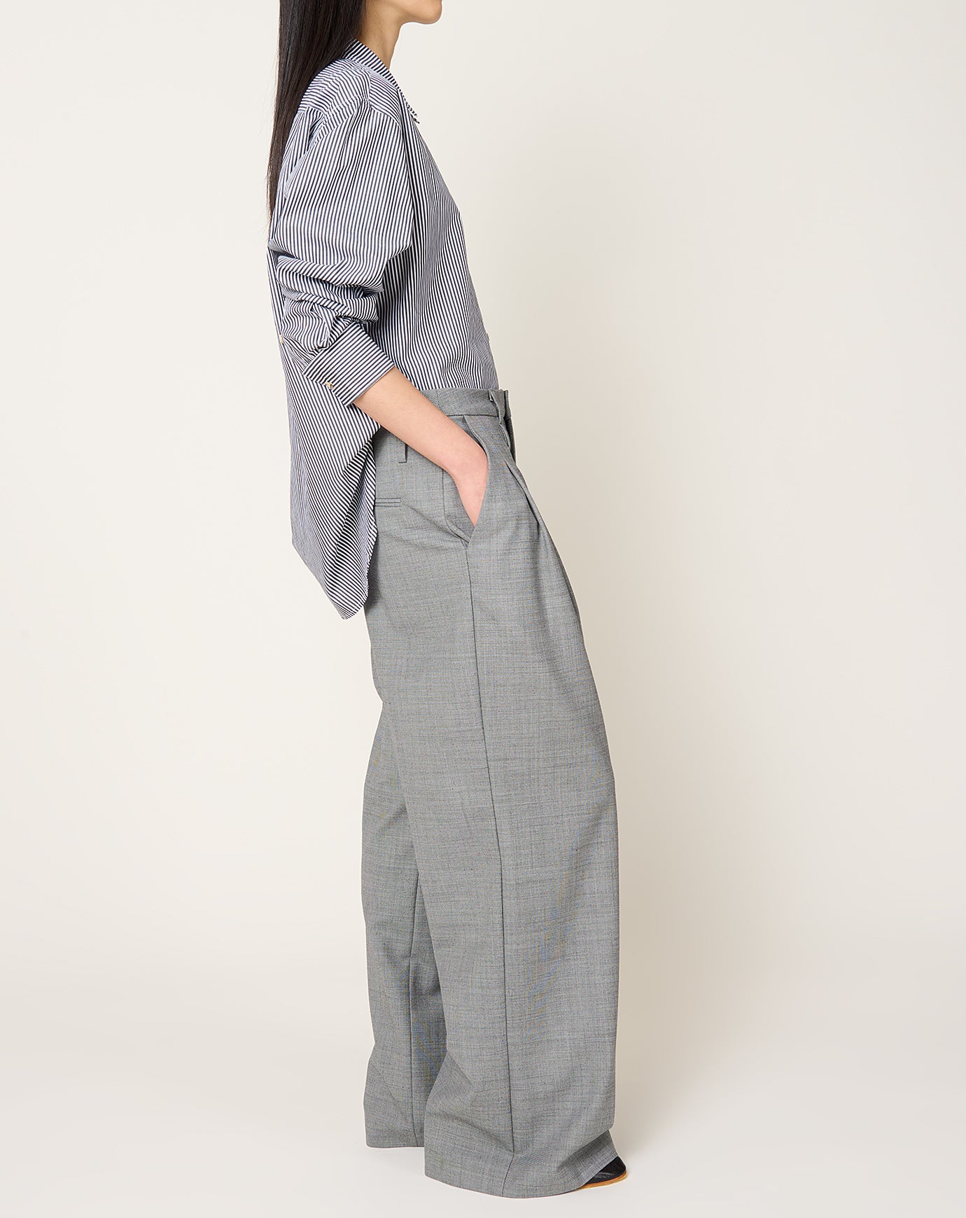 Jamie Haller Weekend Shirt in Black Stripe