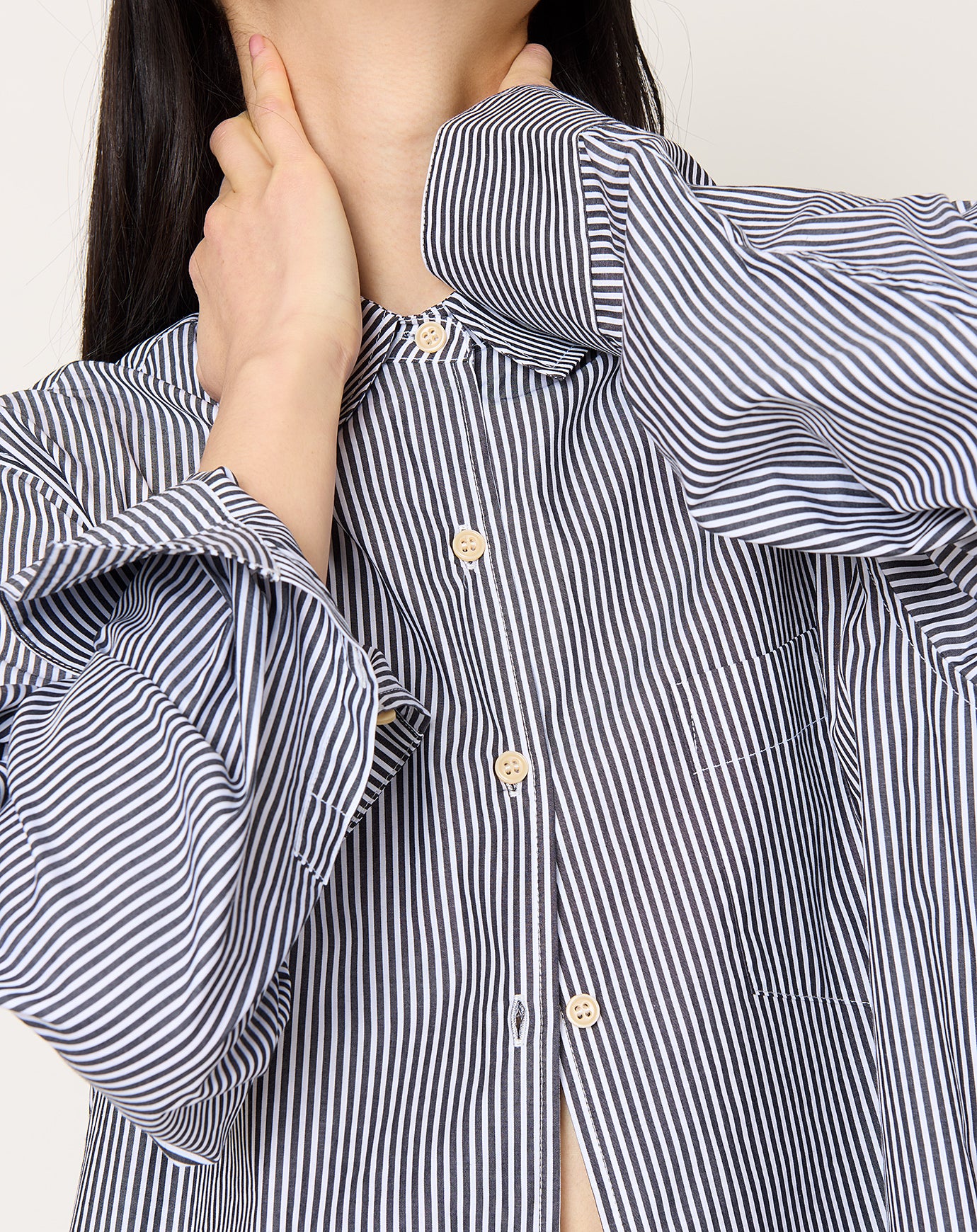 Jamie Haller Weekend Shirt in Black Stripe