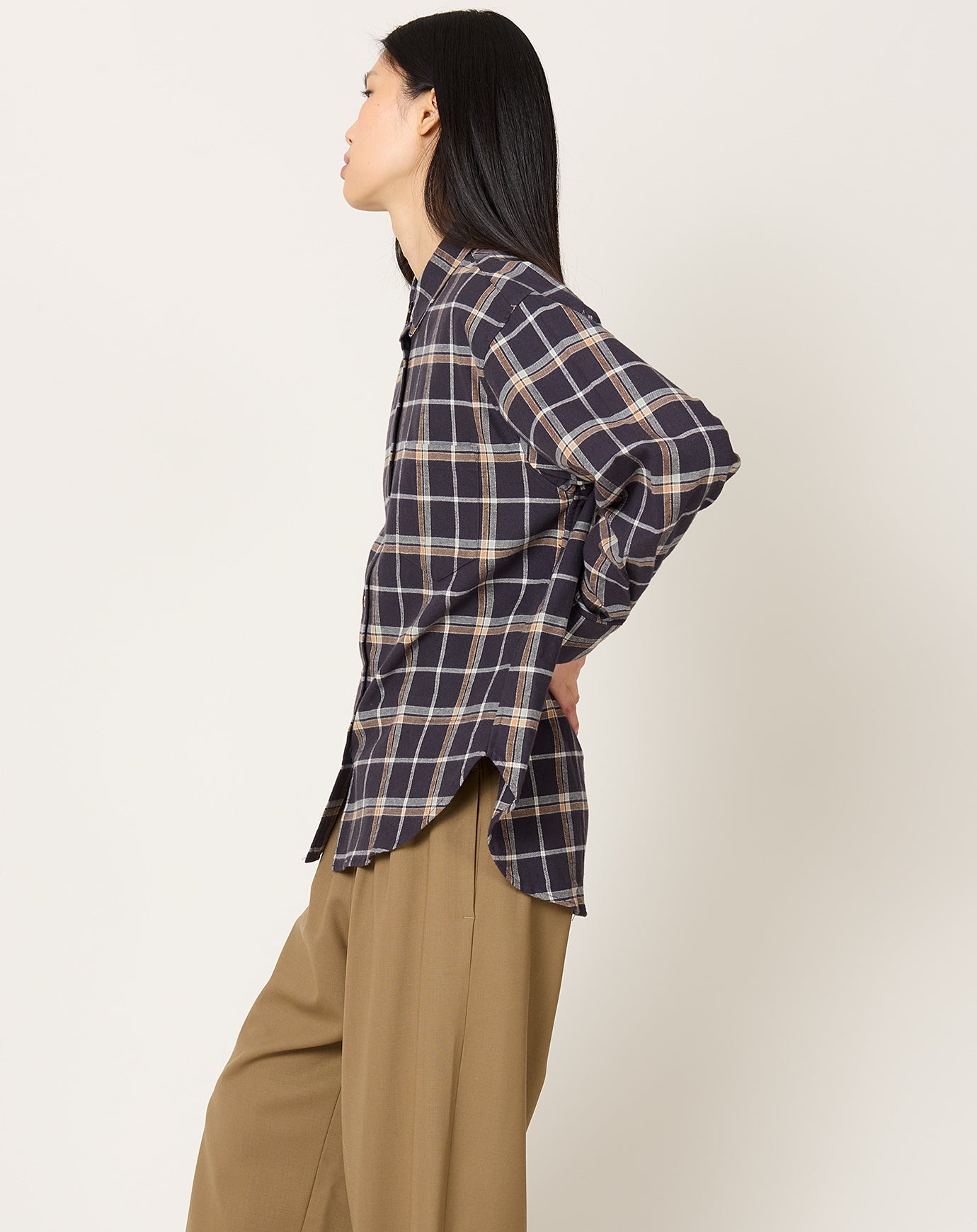 Jamie Haller Weekend Shirt in Charcoal Plaid