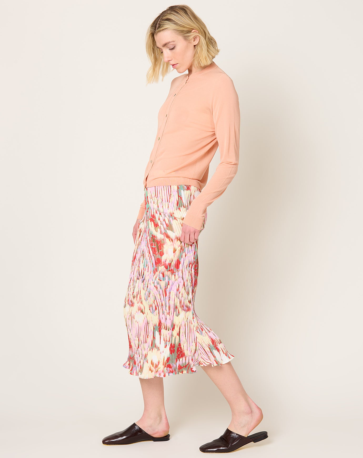 Julia Heuer Milla Pleated Skirt in Jim