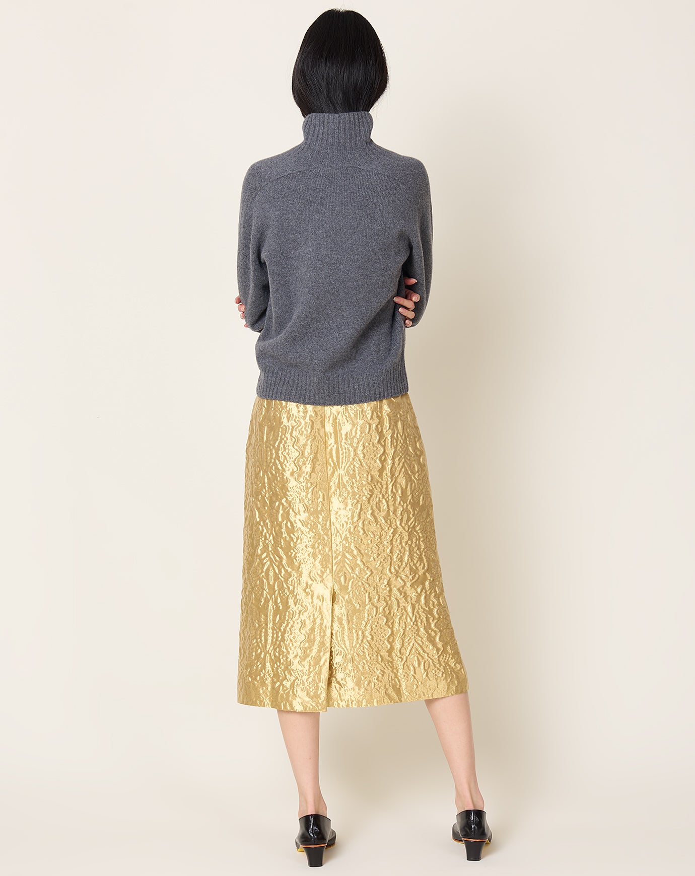 Kallmeyer Beck A-line Skirt in Pure Gold