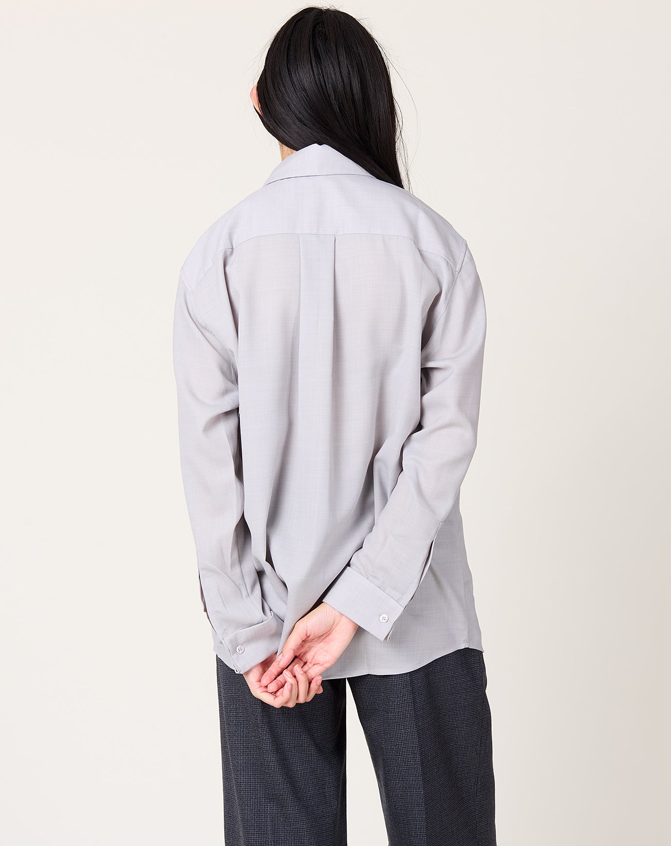 Kallmeyer Chloé Bib Button Down in Light Silver