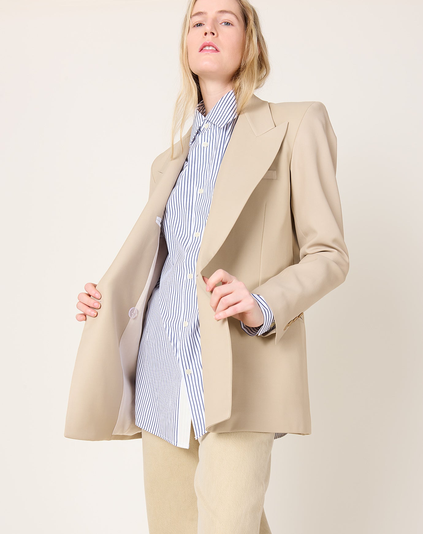 Kallmeyer Emilio Tuxedo Blazer in Khaki