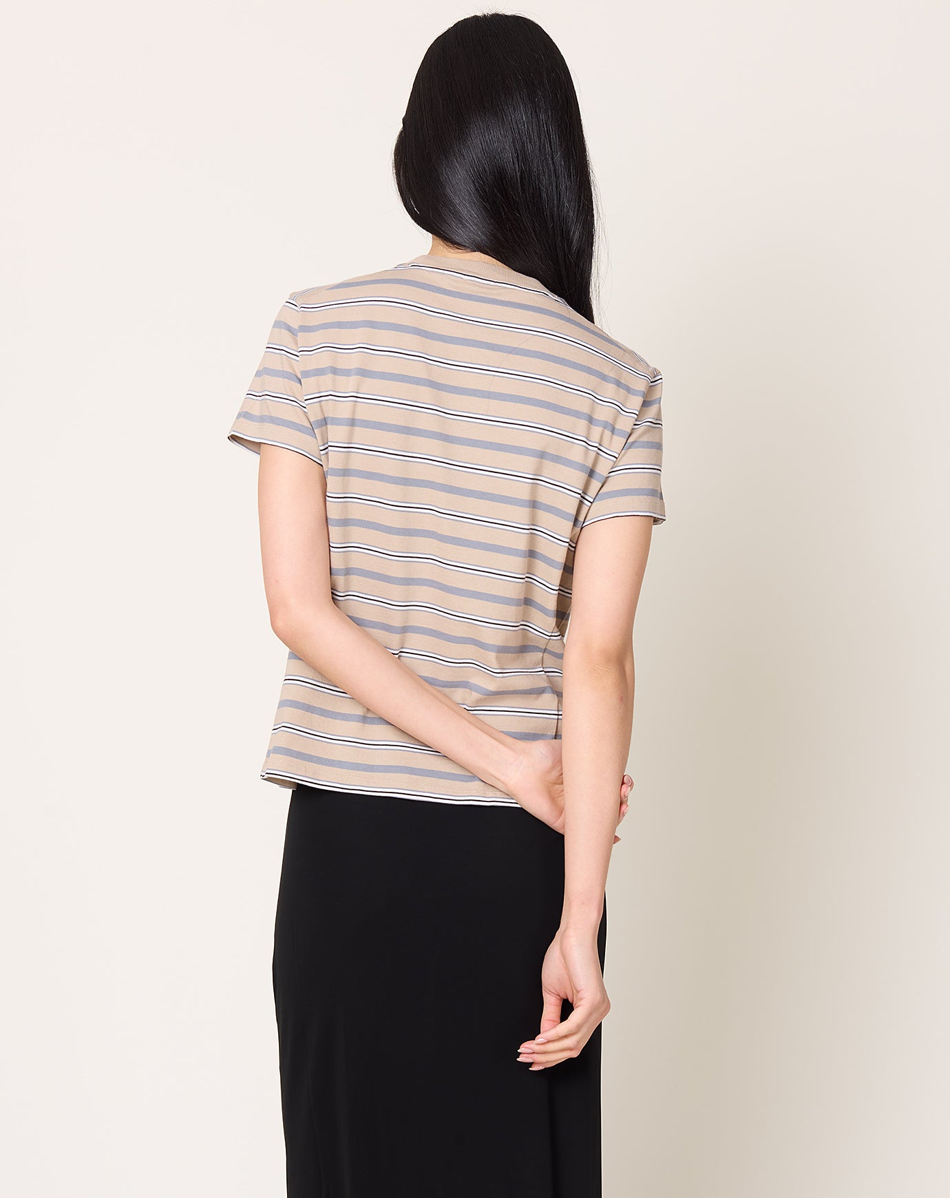Kallmeyer Kenzie T-Shirt in Almond Stripe