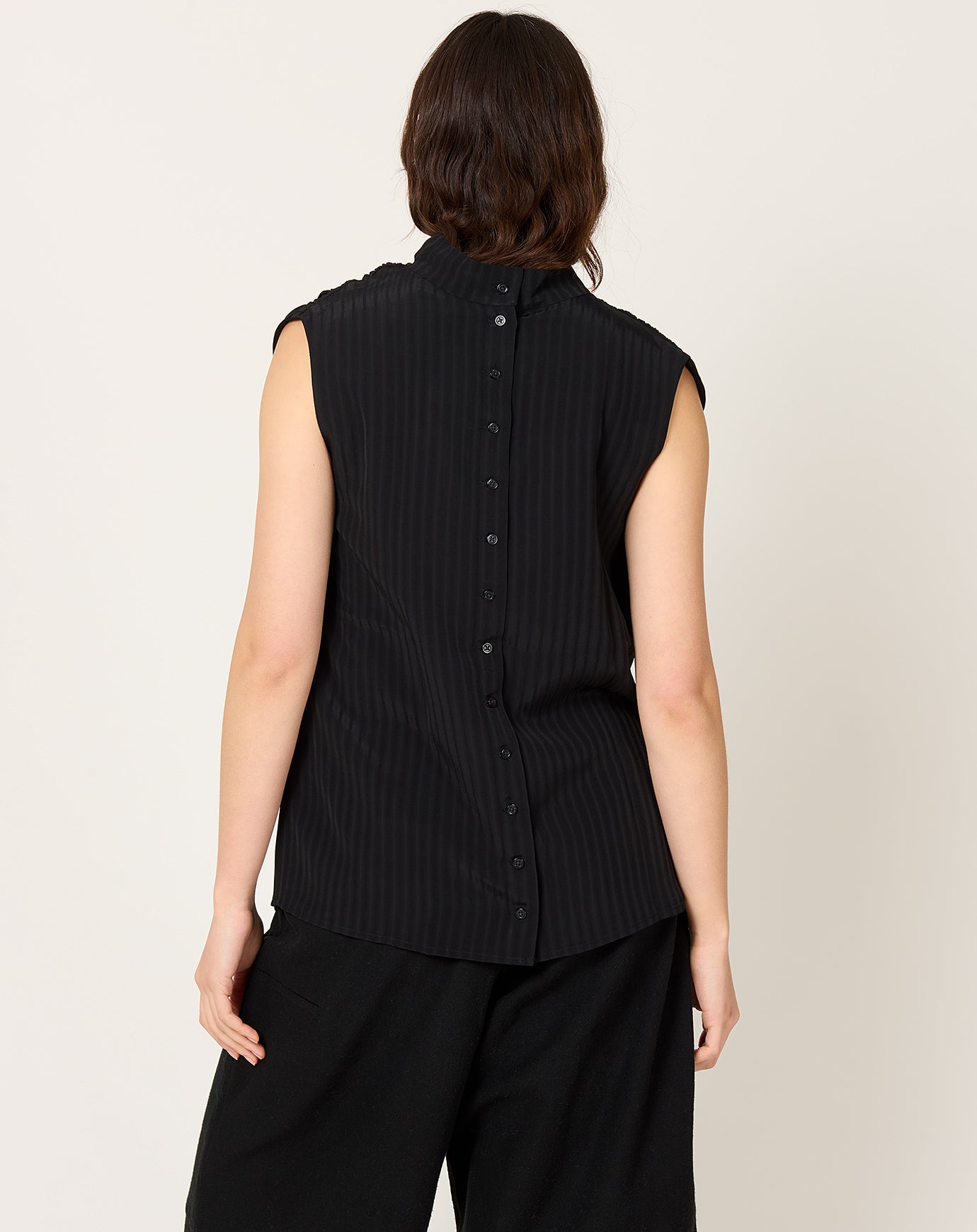 Kallmeyer Penny Draped Top in Striped Viscose