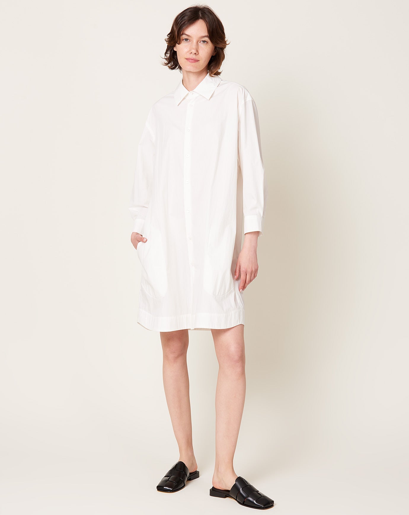 Kallmeyer Riley Shirt Dress in White