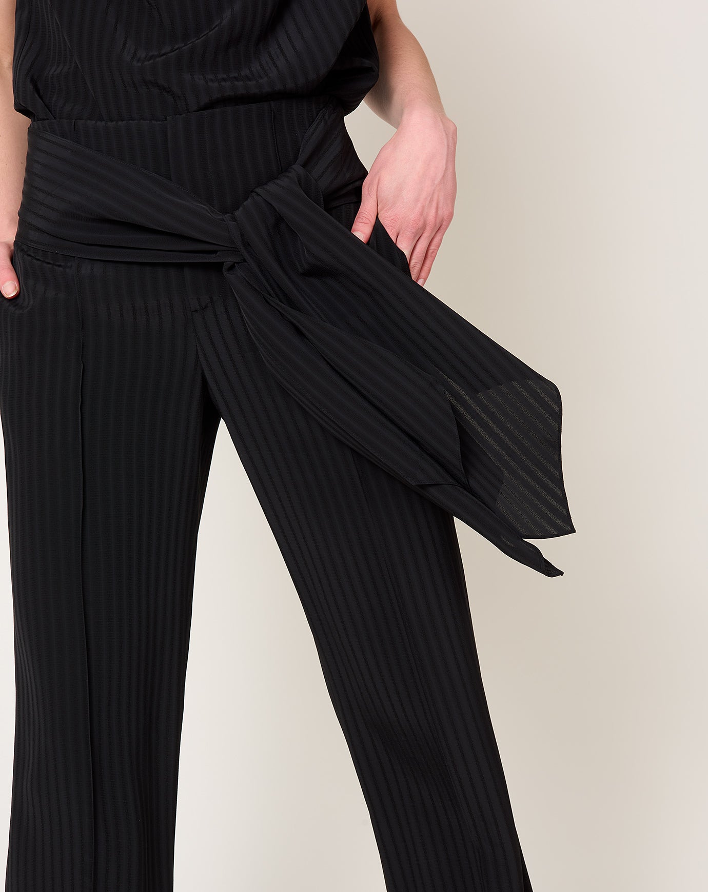 Kallmeyer Ulla Tie Trouser in Striped Shadow