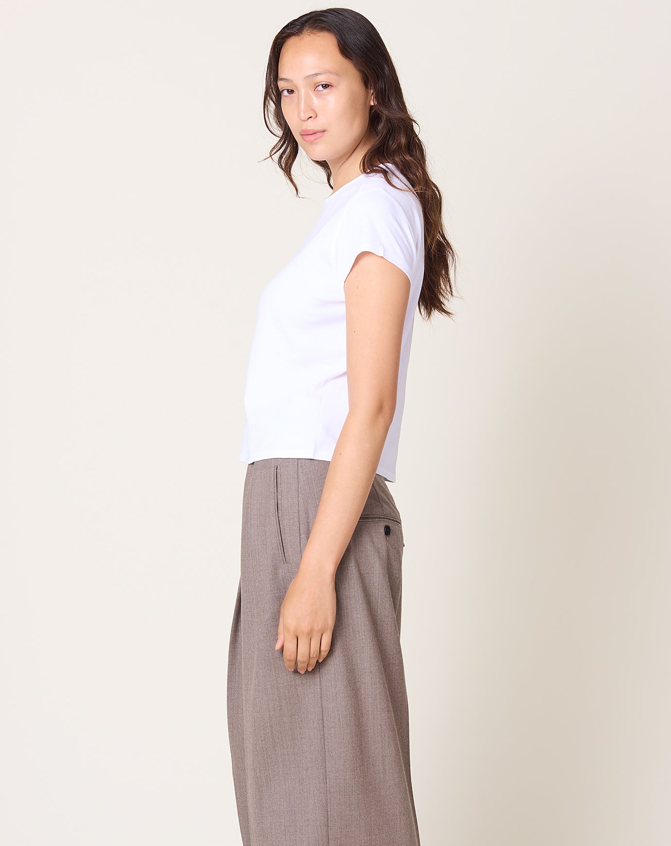 Kallmeyer Willa Baby Tee in White