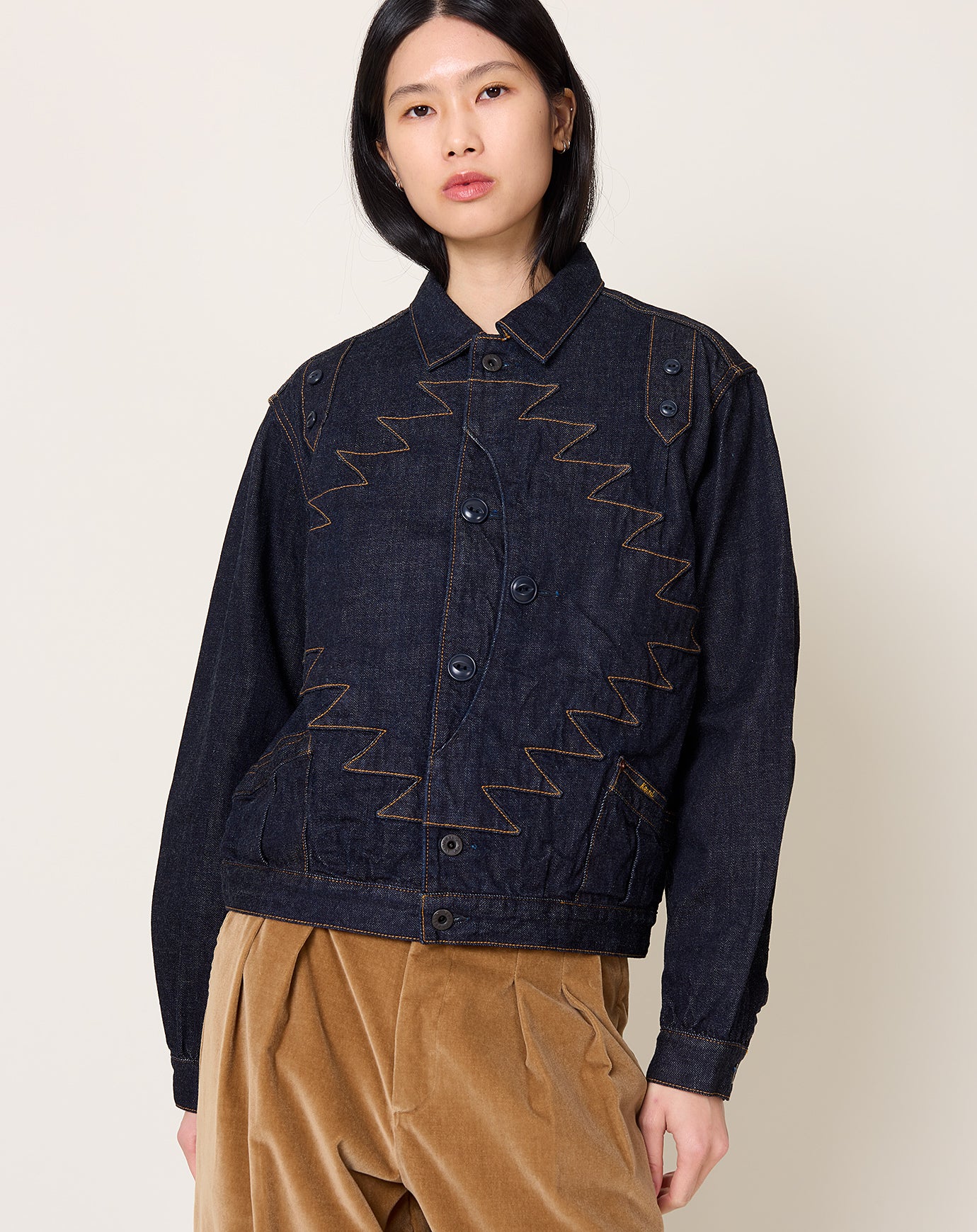 Kapital 12oz Denim STD Thunderbird JKT in IDG