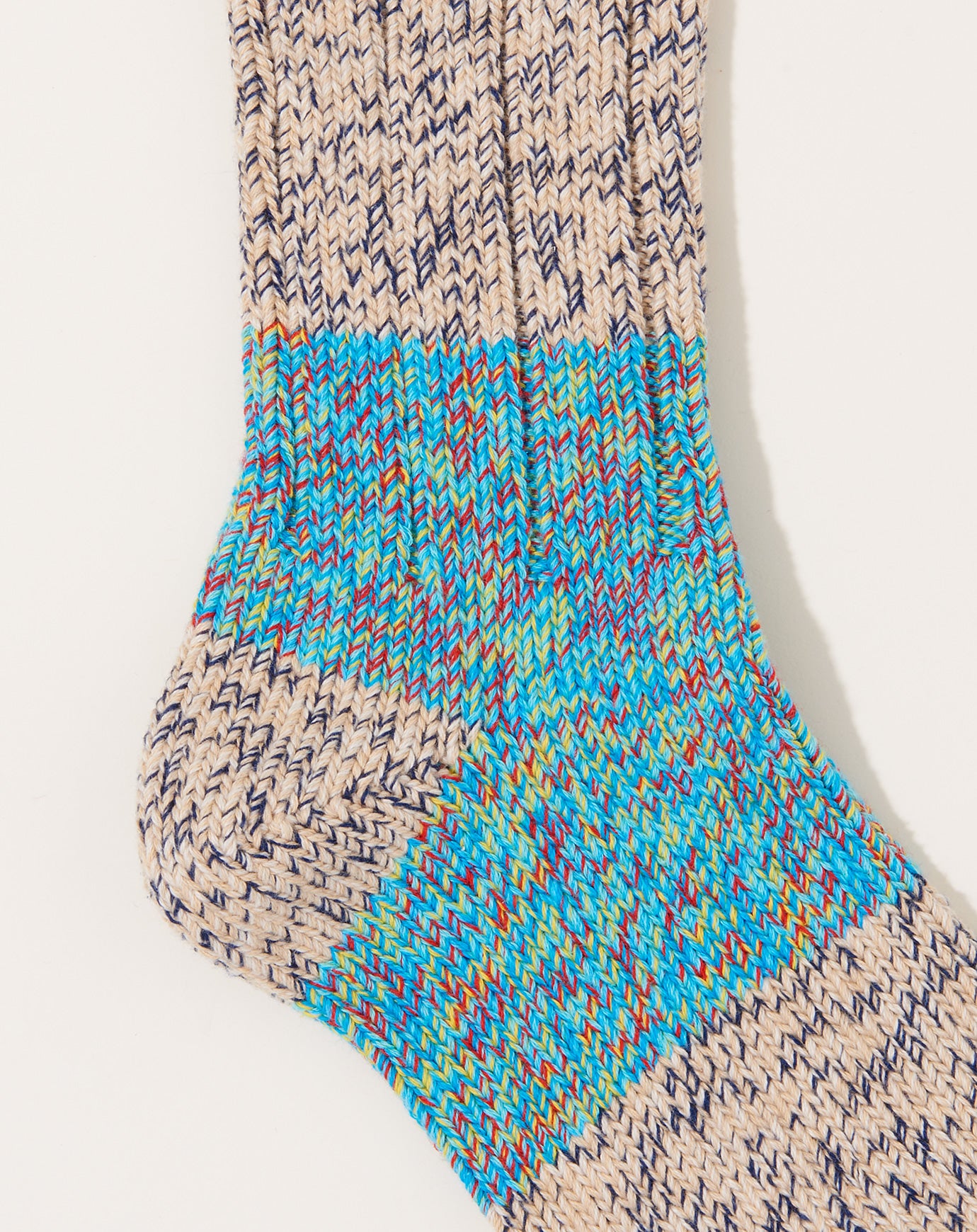 Kapital 56 Yarns Grandrelle GOGH HOBO-Stitch Socks in Turquoise