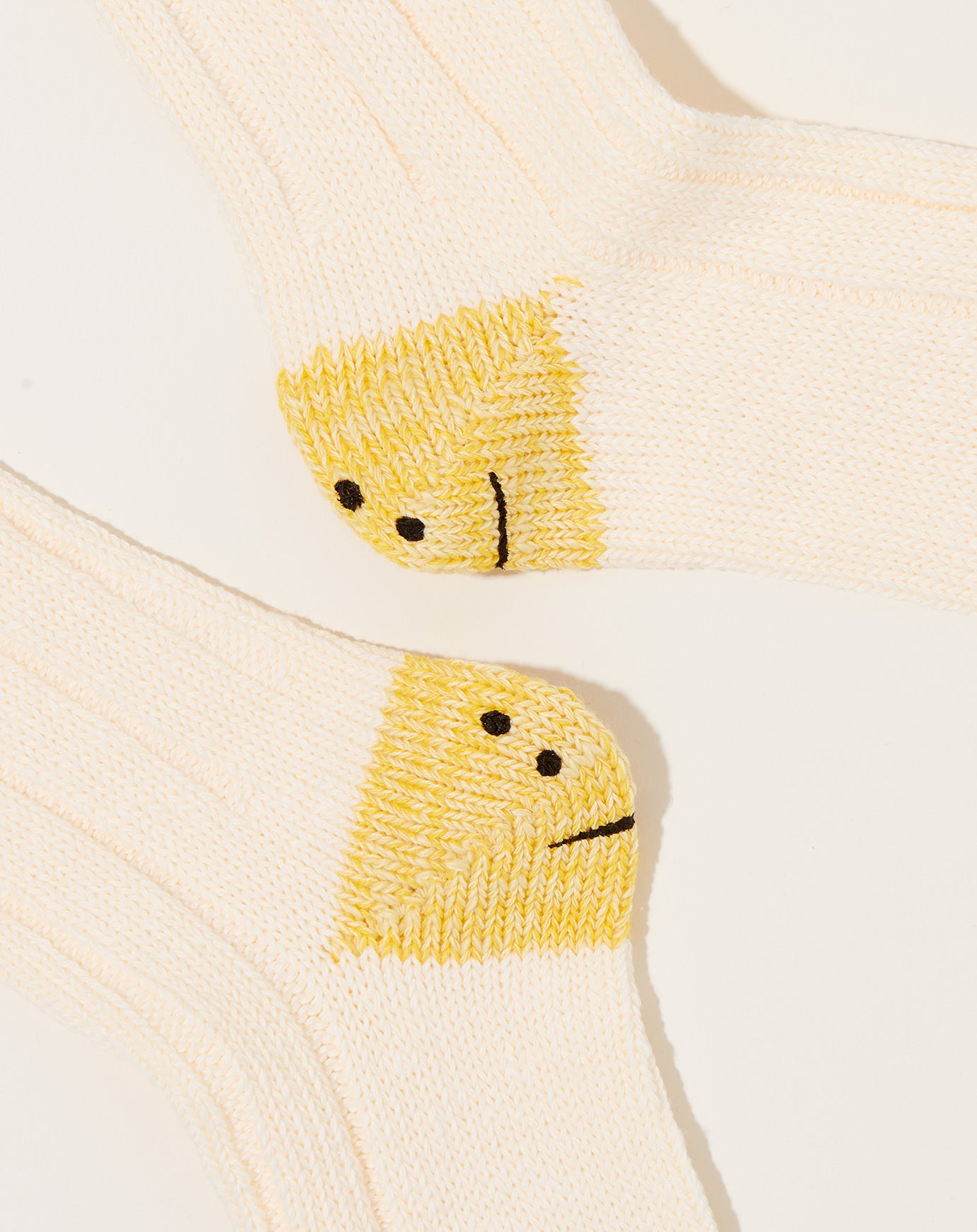 Kapital 56 Yarns MA-1 RAINBOWY HAPPY HEEL Socks in White