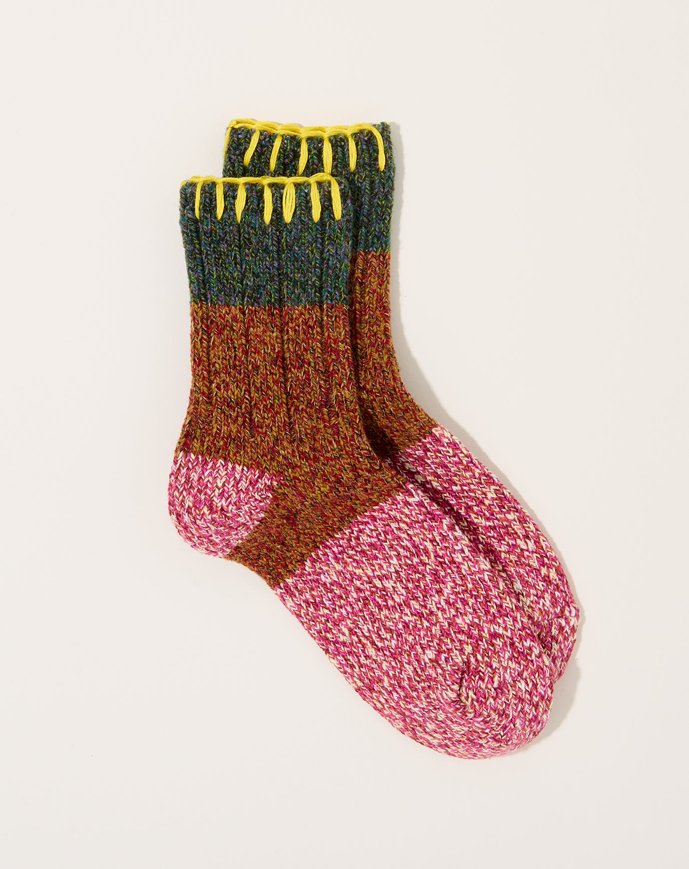 Kapital 56 Yarns Grandrelle GOGH HOBO-Stitch Socks in Pink