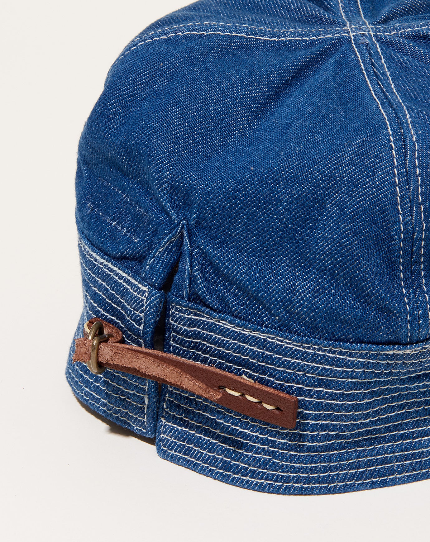 Kapital 11.5oz Denim THE OLD MAN AND THE SEA Cap in Midtone