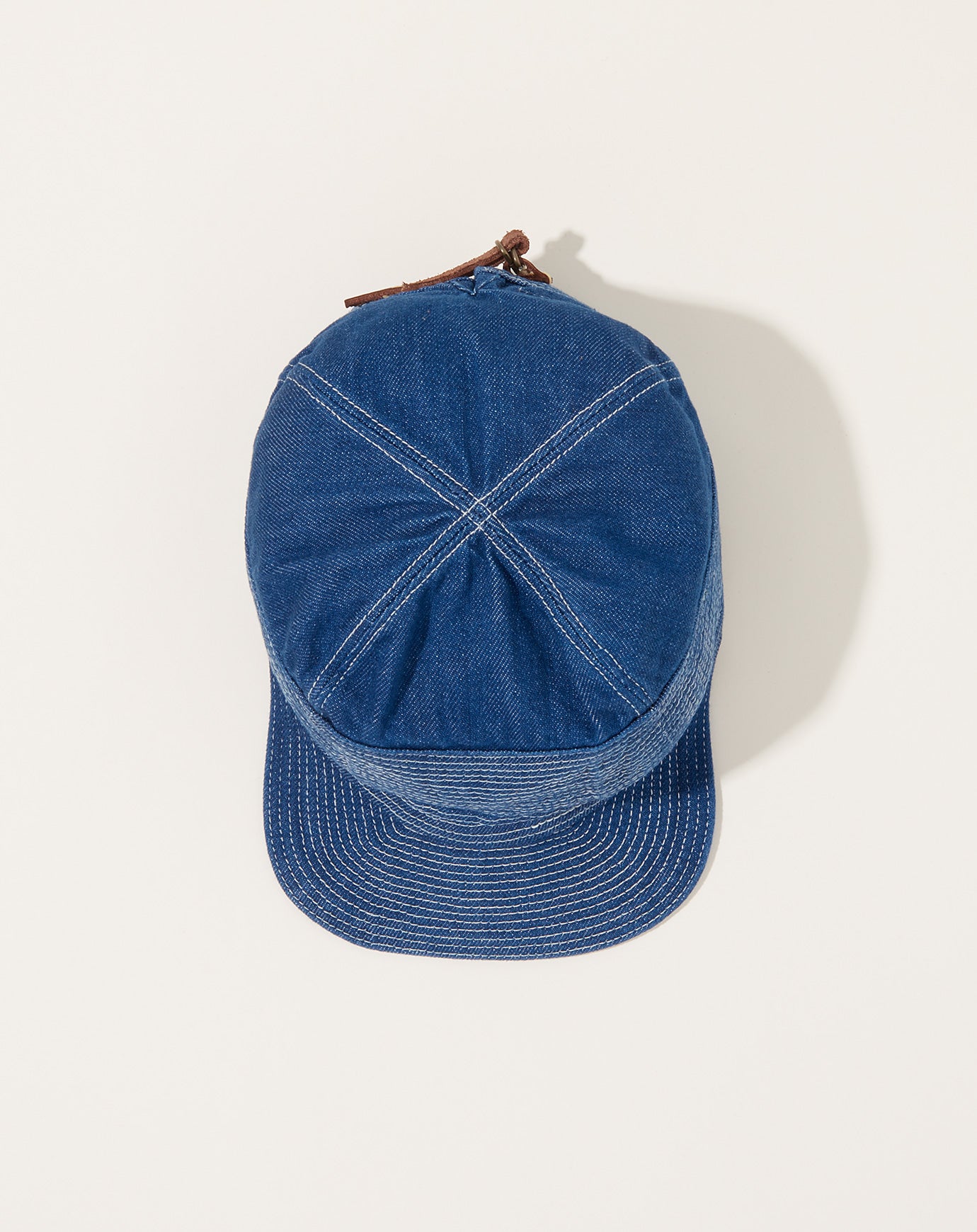 Kapital 11.5oz Denim THE OLD MAN AND THE SEA Cap in Midtone
