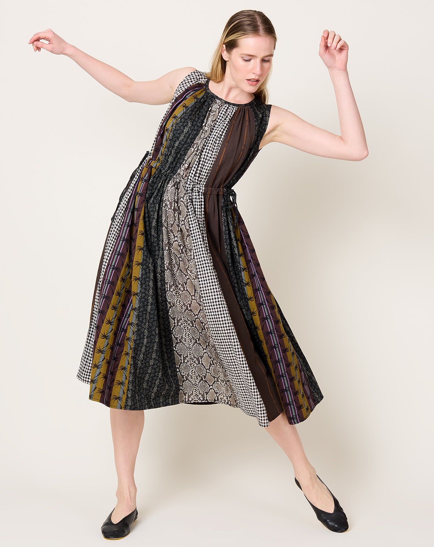 Kapital Patchwork KAHLO Dress in Black