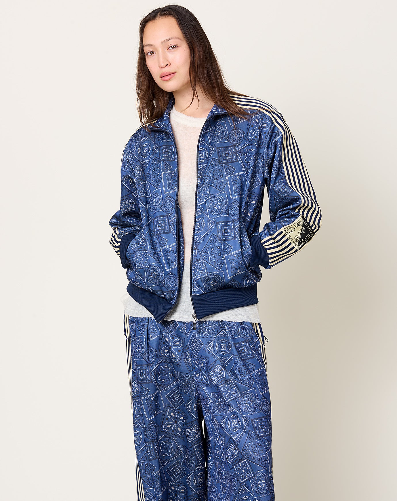 Kapital COOKIE Bandana Track JKT in Navy