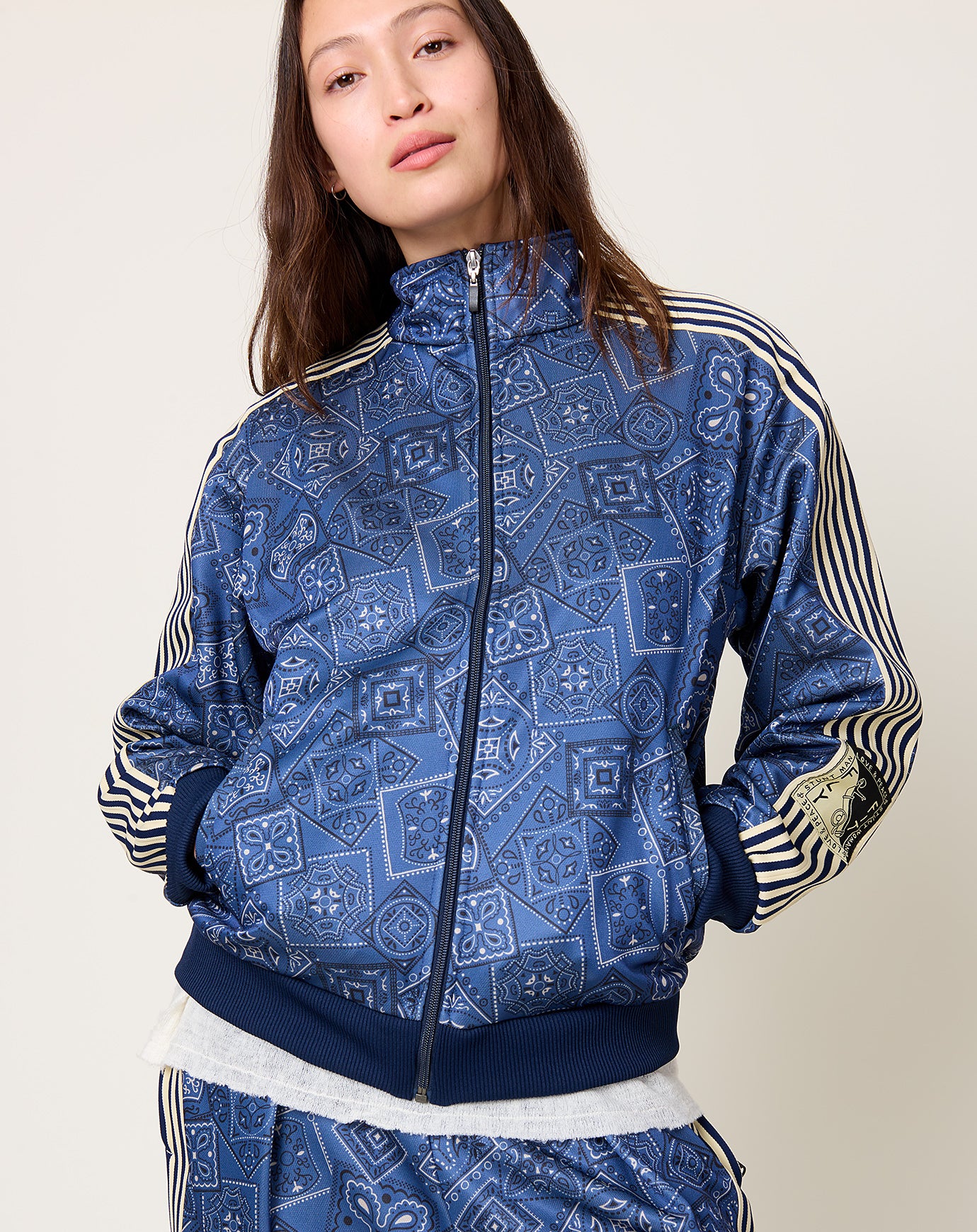 Kapital COOKIE Bandana Track JKT in Navy
