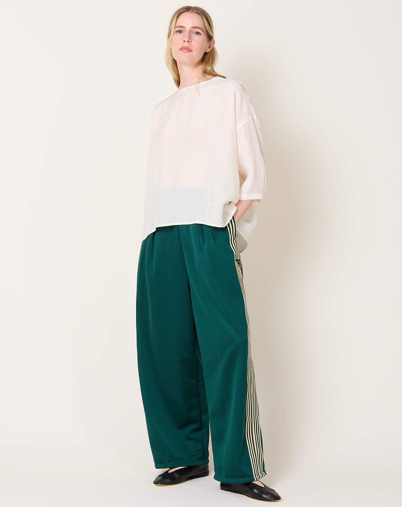 Kapital Stuntman&woman Baggy Track Pants in Green