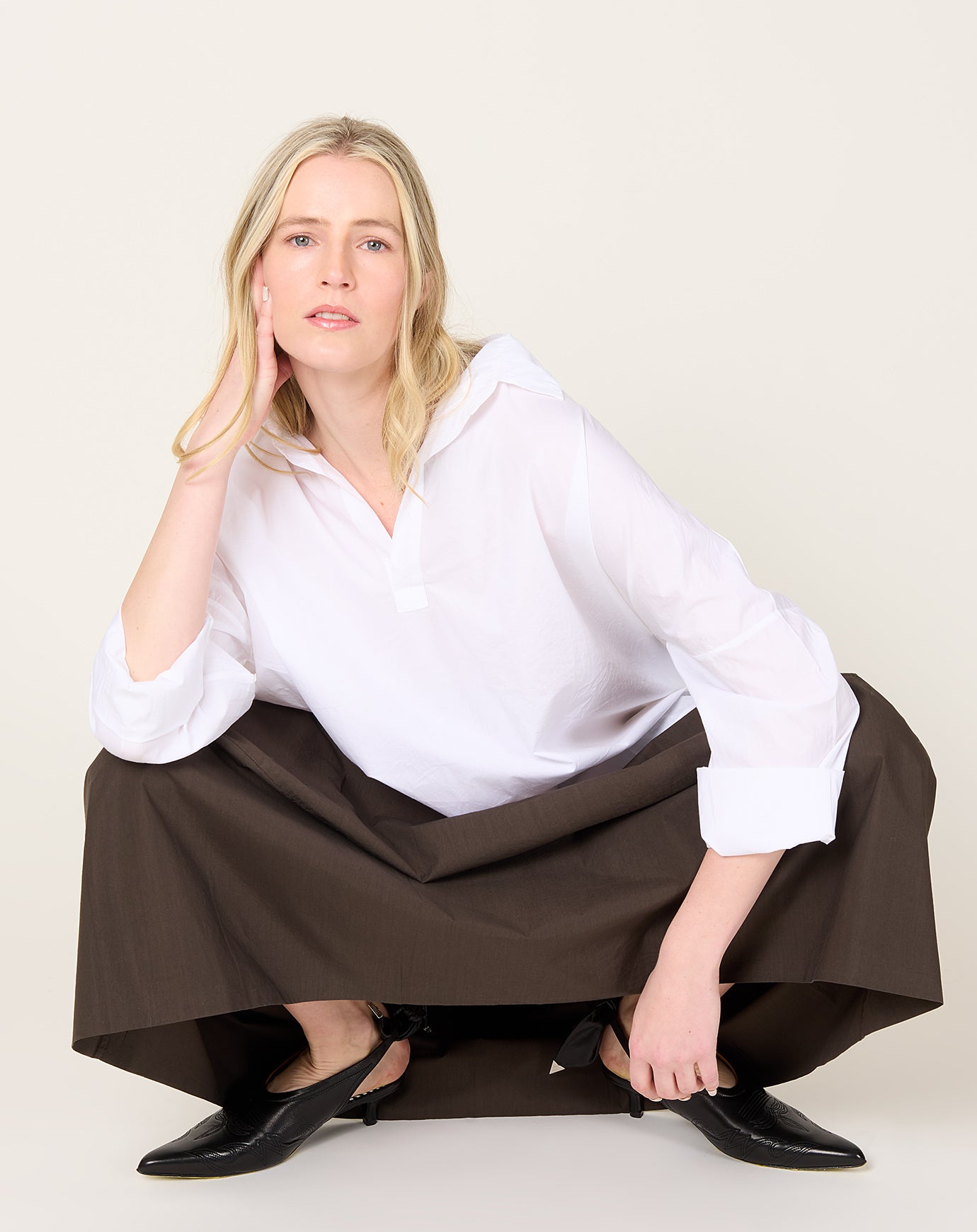 Labo.Art Mira Shirt in White Sushi