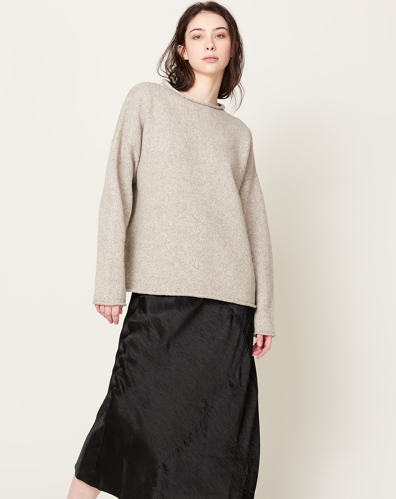 Lauren Manoogian Bateau Rollneck in Heather Grey