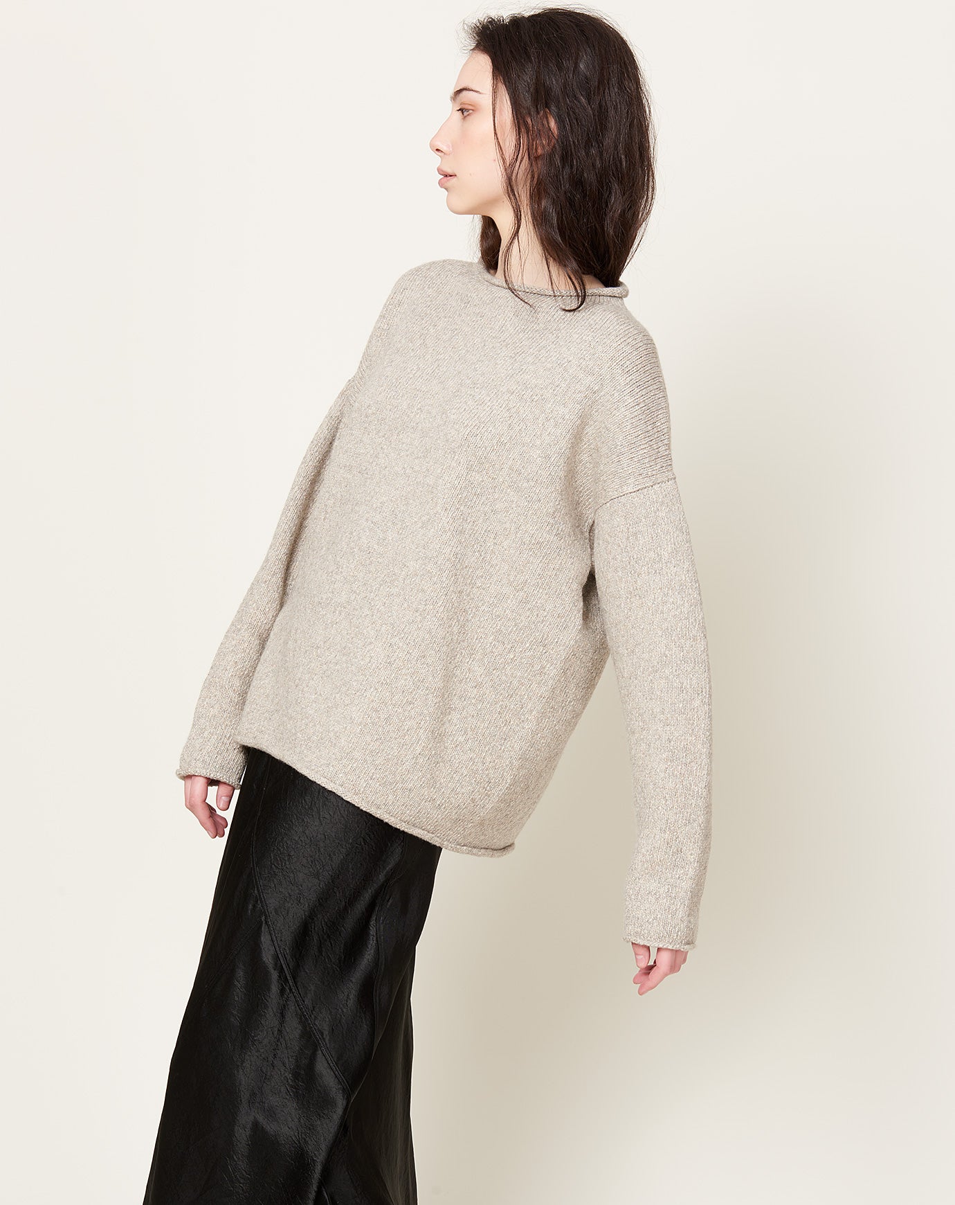 Lauren Manoogian Bateau Rollneck in Heather Grey