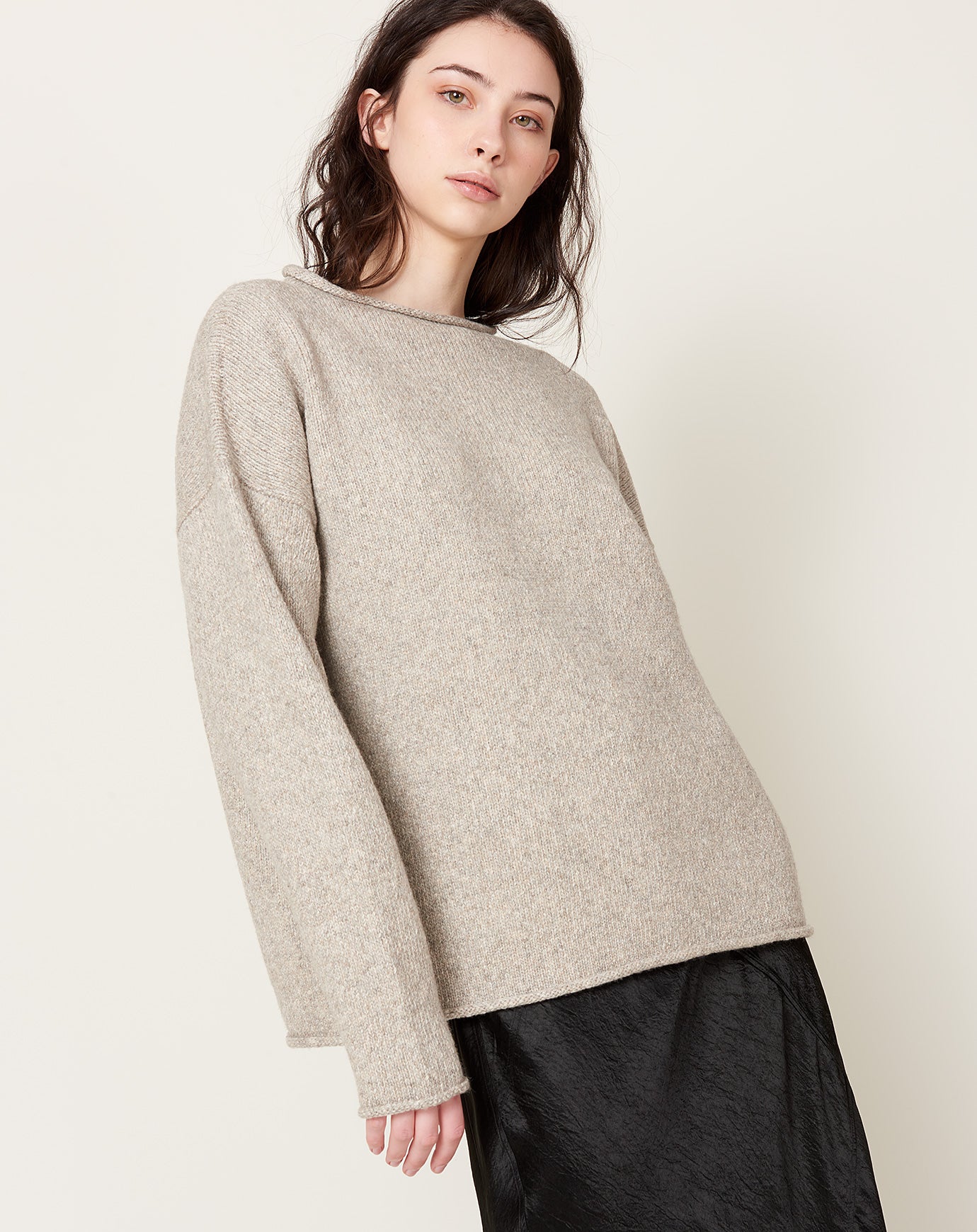 Lauren Manoogian Bateau Rollneck in Heather Grey