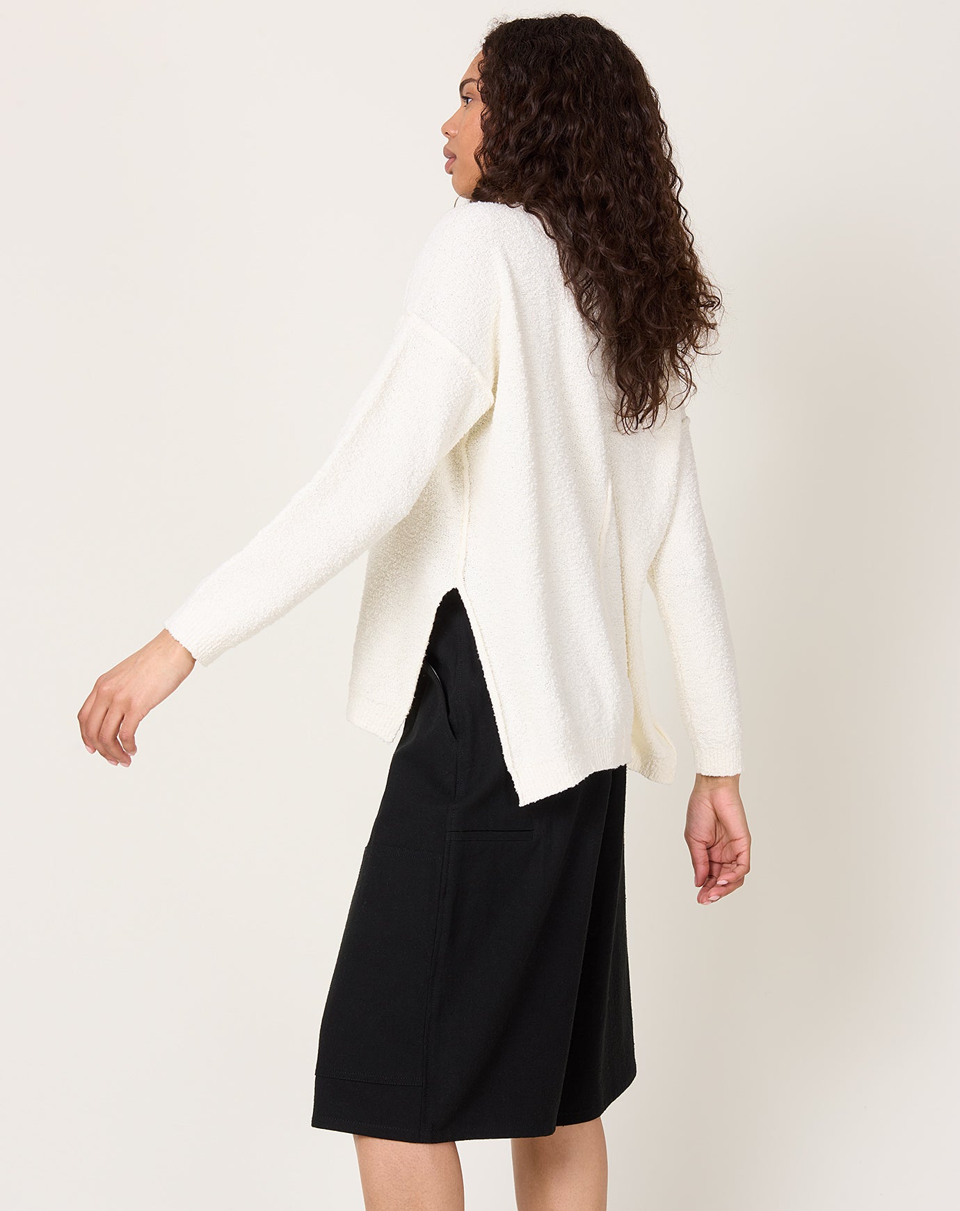Lauren Manoogian Boucle Crewneck in White