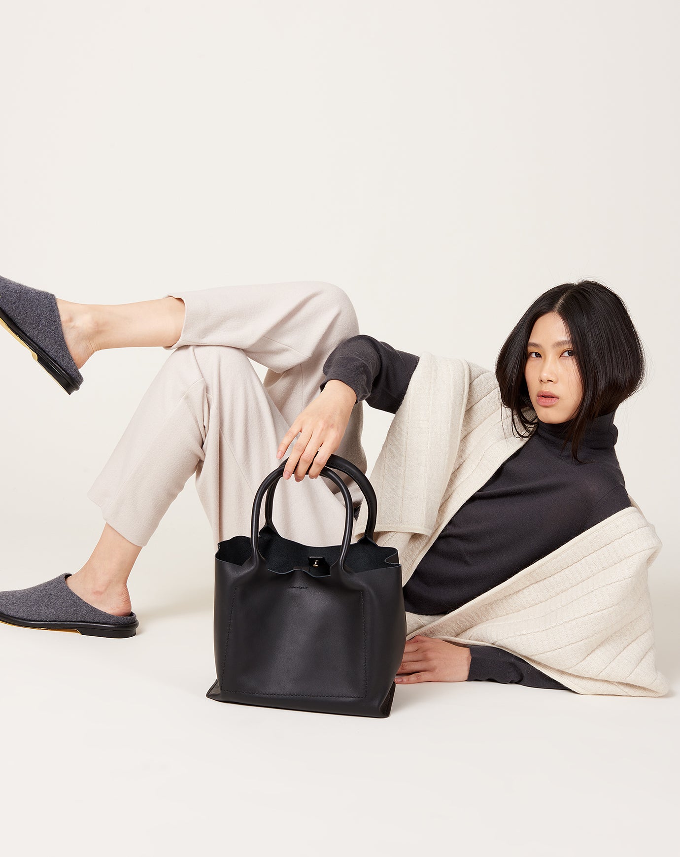 Lauren Manoogian Box Tote in Black