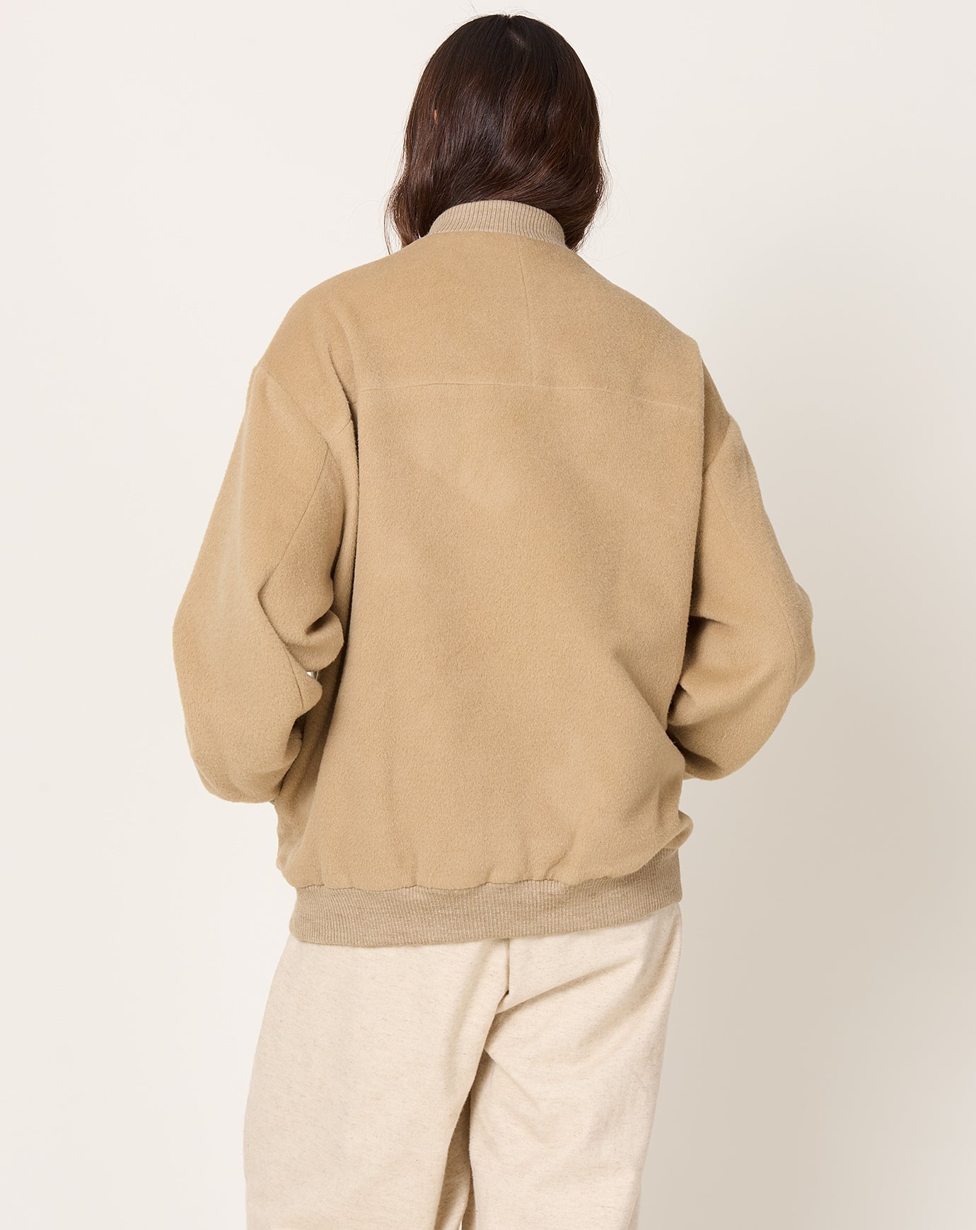 Lauren Manoogian Brushed Bomber in Camel